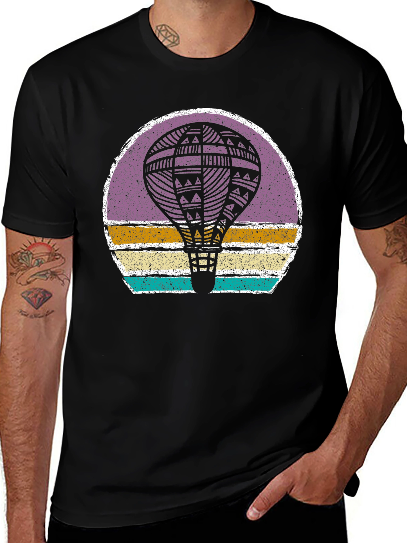 Retro Hot Air Balloon Graphic Tee