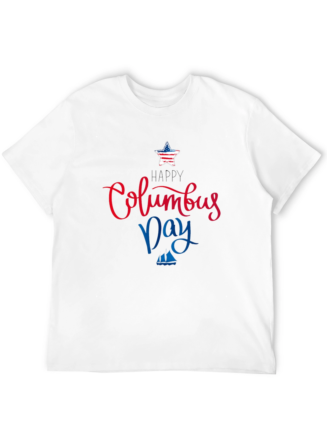 Columbus Day Themed Black T-Shirt