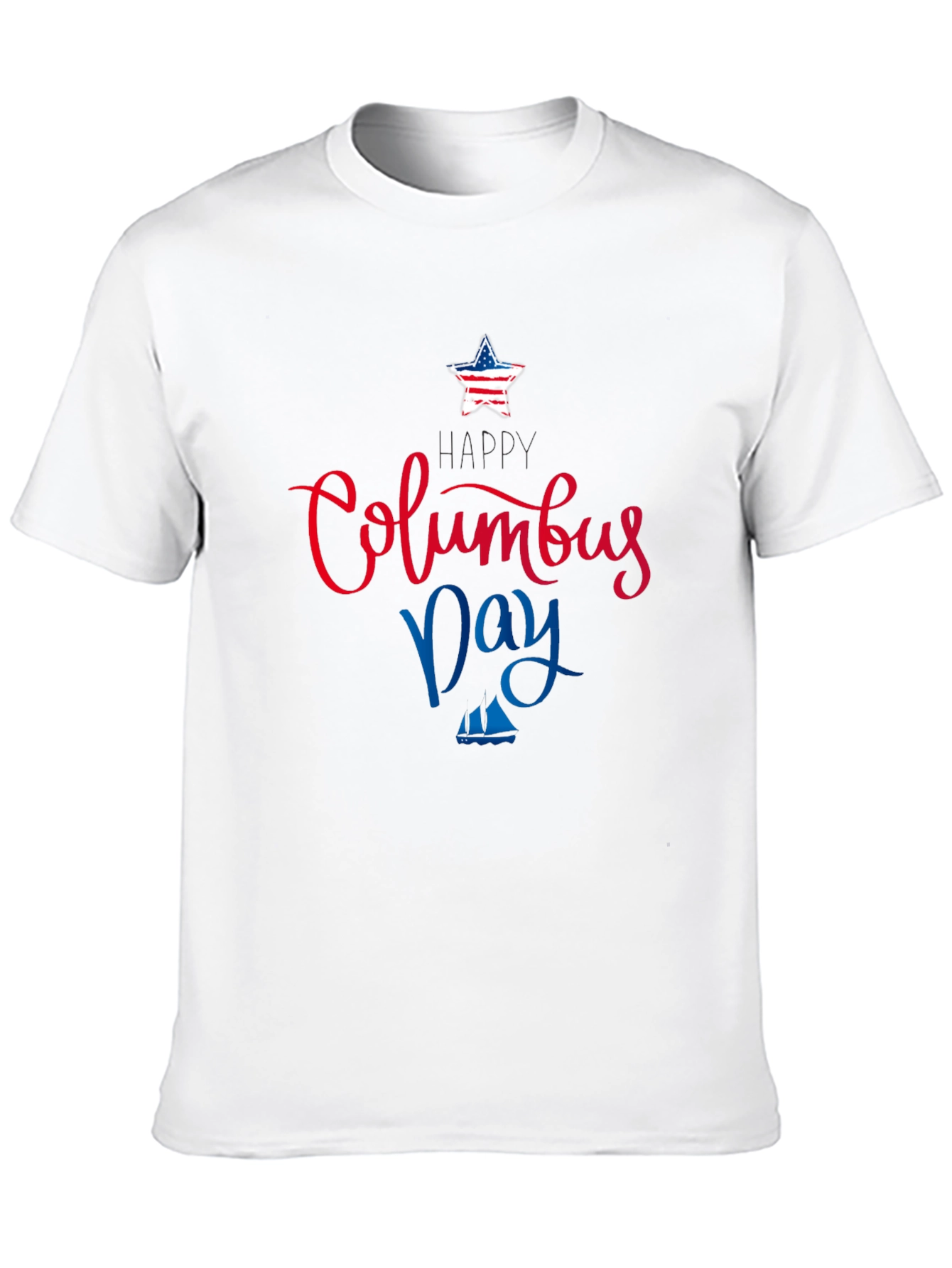 Columbus Day Themed Black T-Shirt