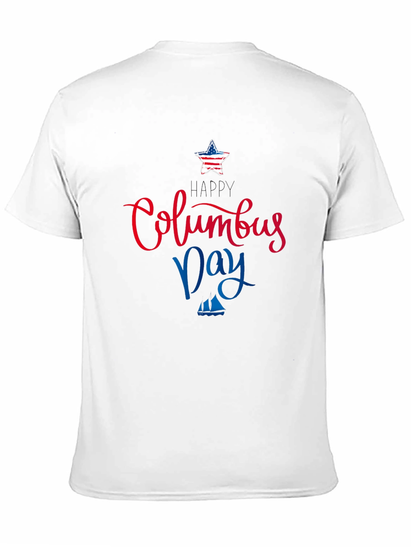 Columbus Day Themed Black T-Shirt