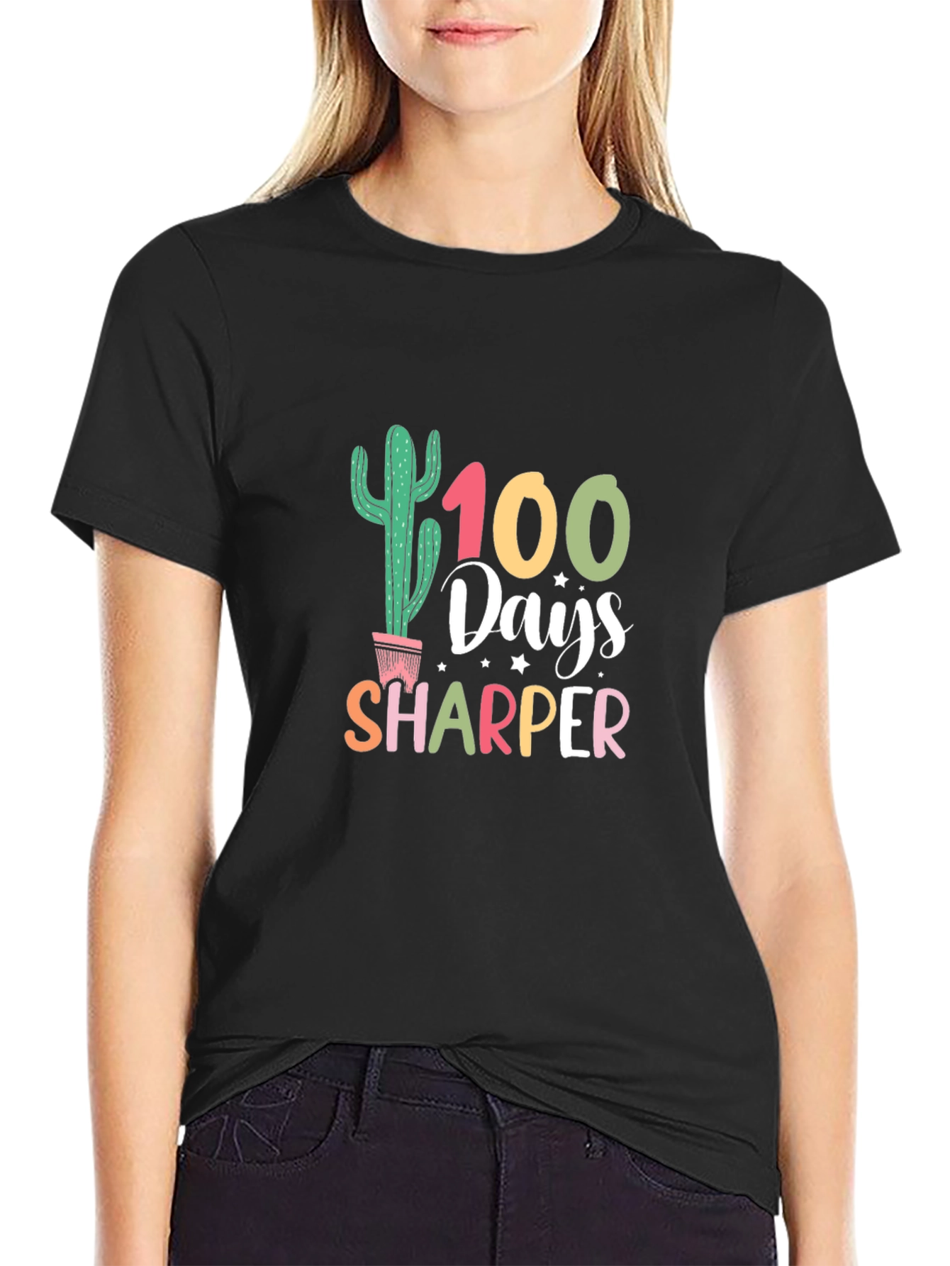 100 Days Sharper Cactus Graphic Tee