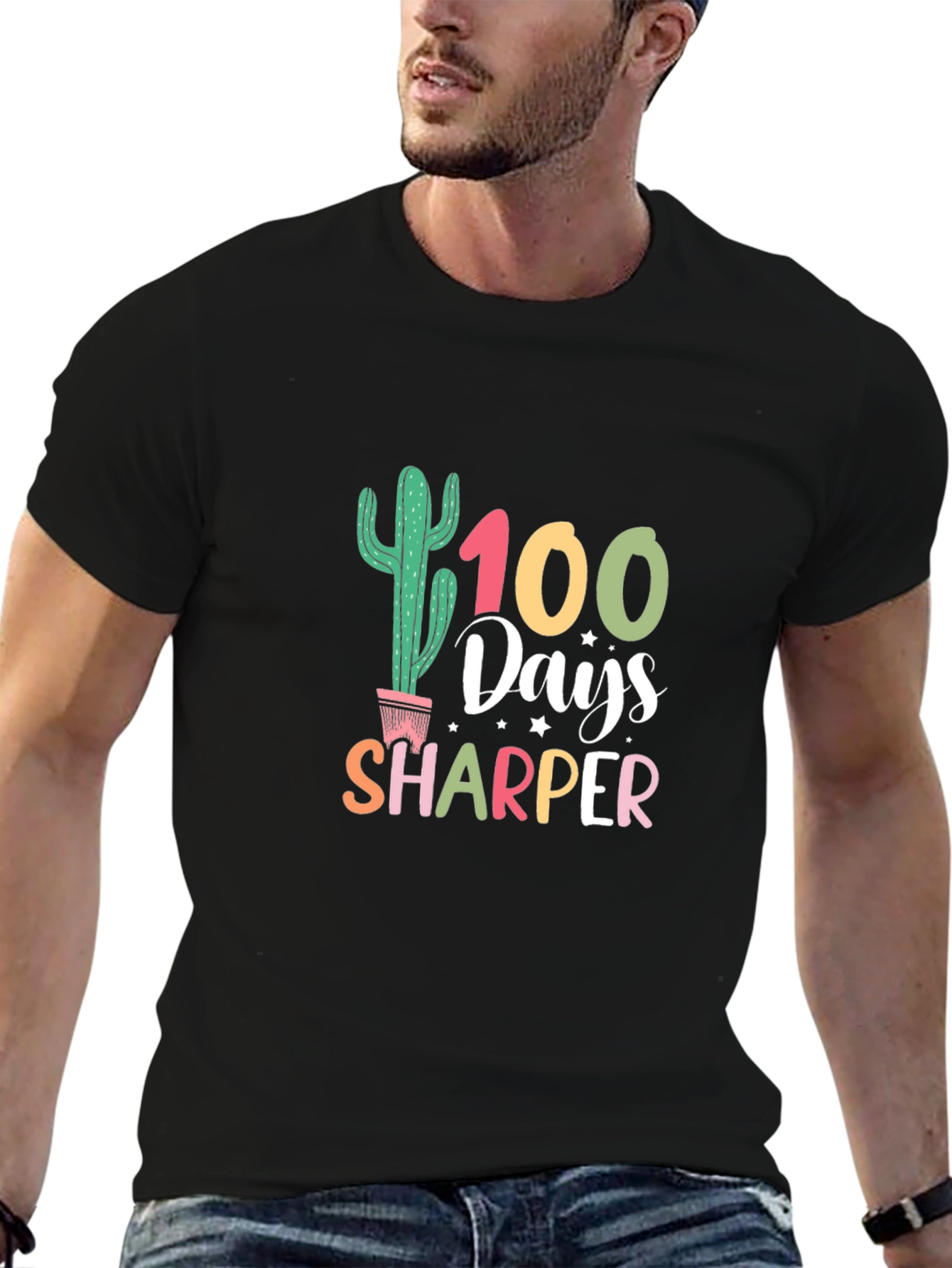100 Days Sharper Cactus Graphic Tee
