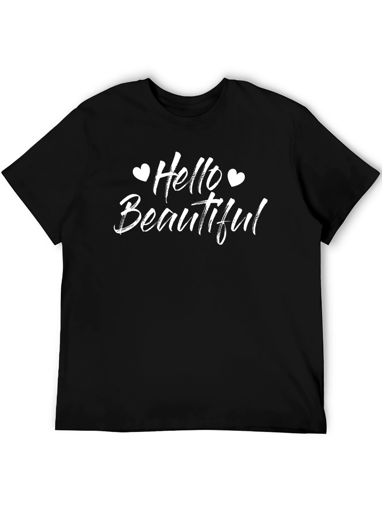 Hello Beautiful Graphic Tee - Black