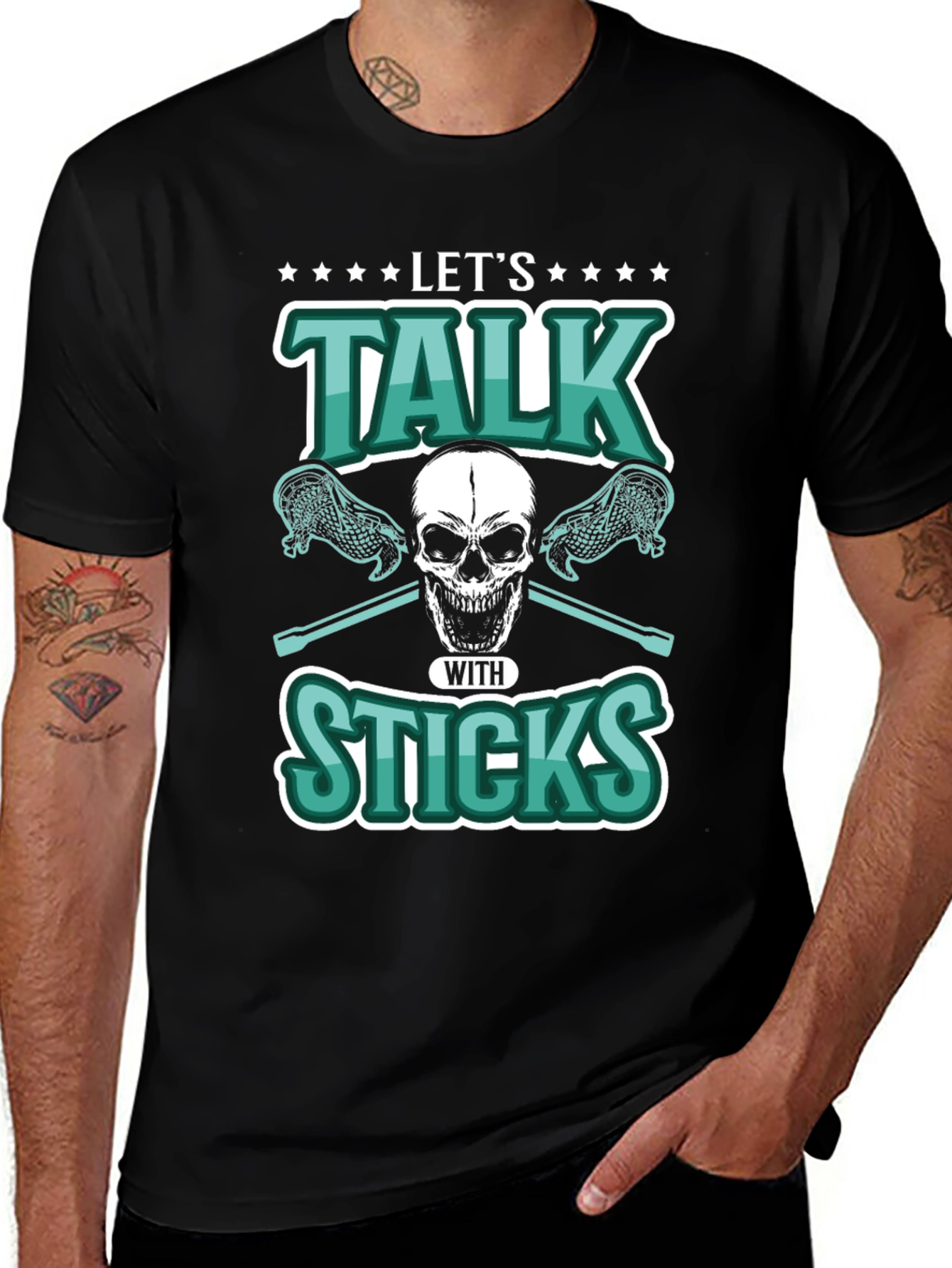 Lets Talk With Sticks Graphic Tee
