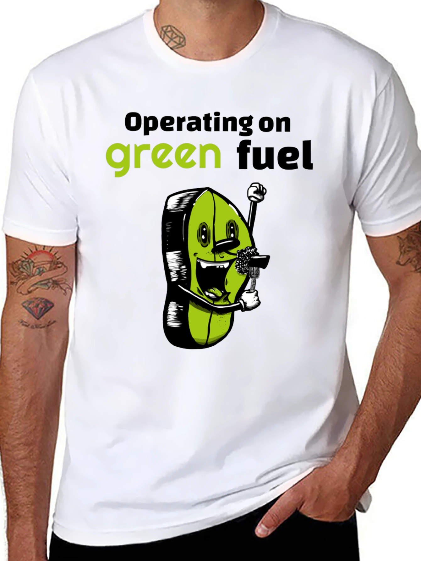 Green Fuel T-Shirt - Funny Vegan Tee