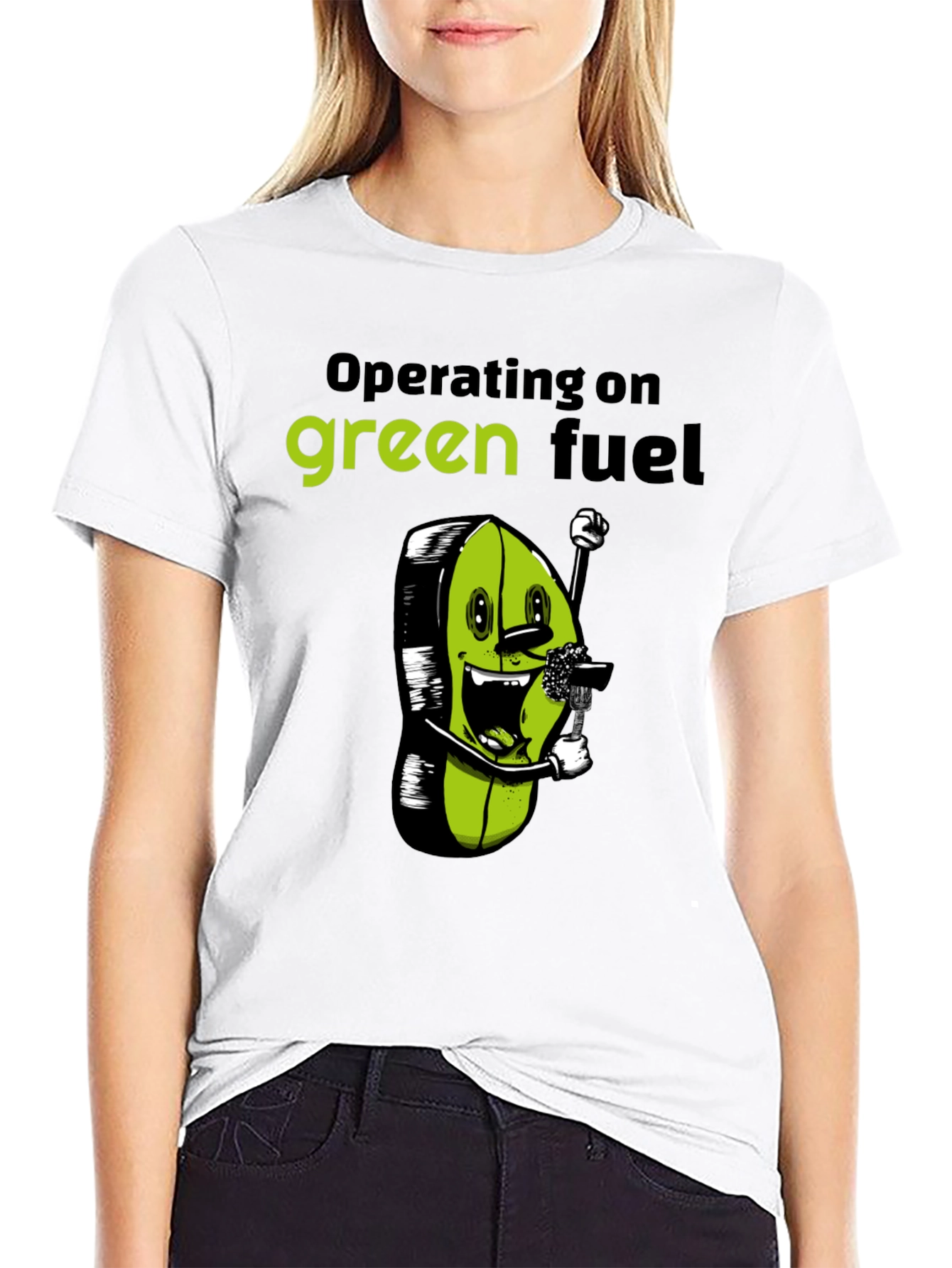 Green Fuel T-Shirt - Funny Vegan Tee