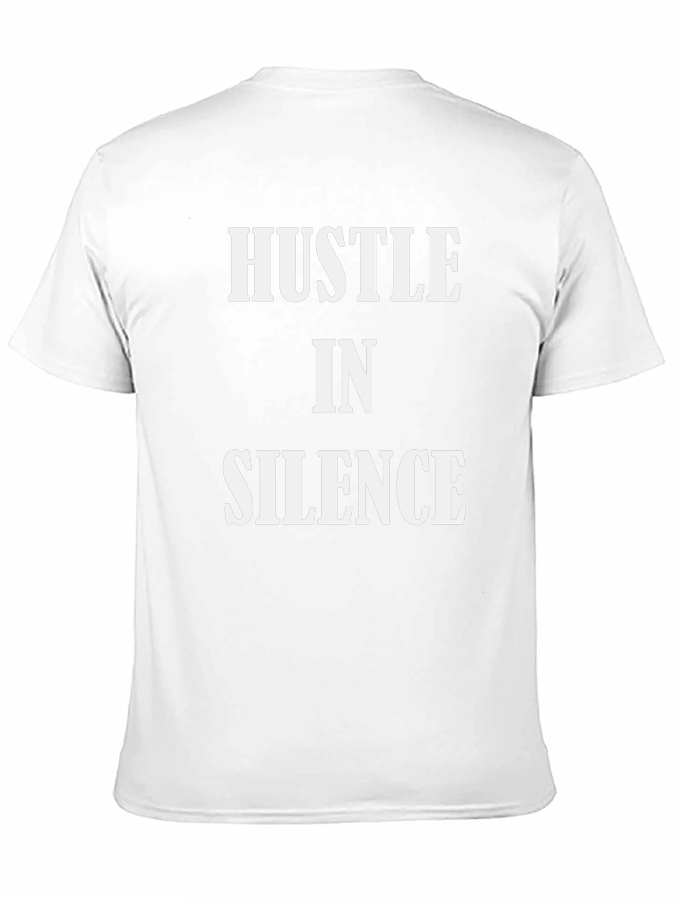 Hustle in Silence Black Graphic T-Shirt