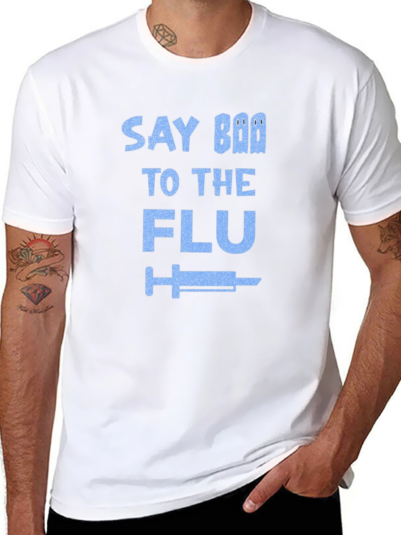 Say Boo To The Flu Black T-Shirt