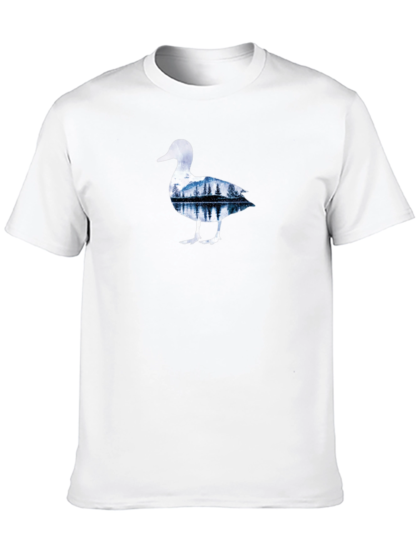 Nature Duck Graphic Tee - Black Cotton T-Shirt