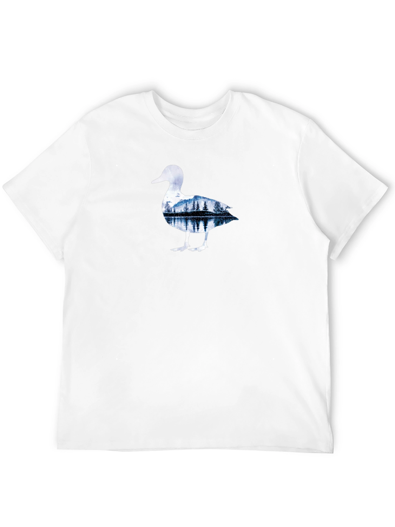 Nature Duck Graphic Tee - Black Cotton T-Shirt