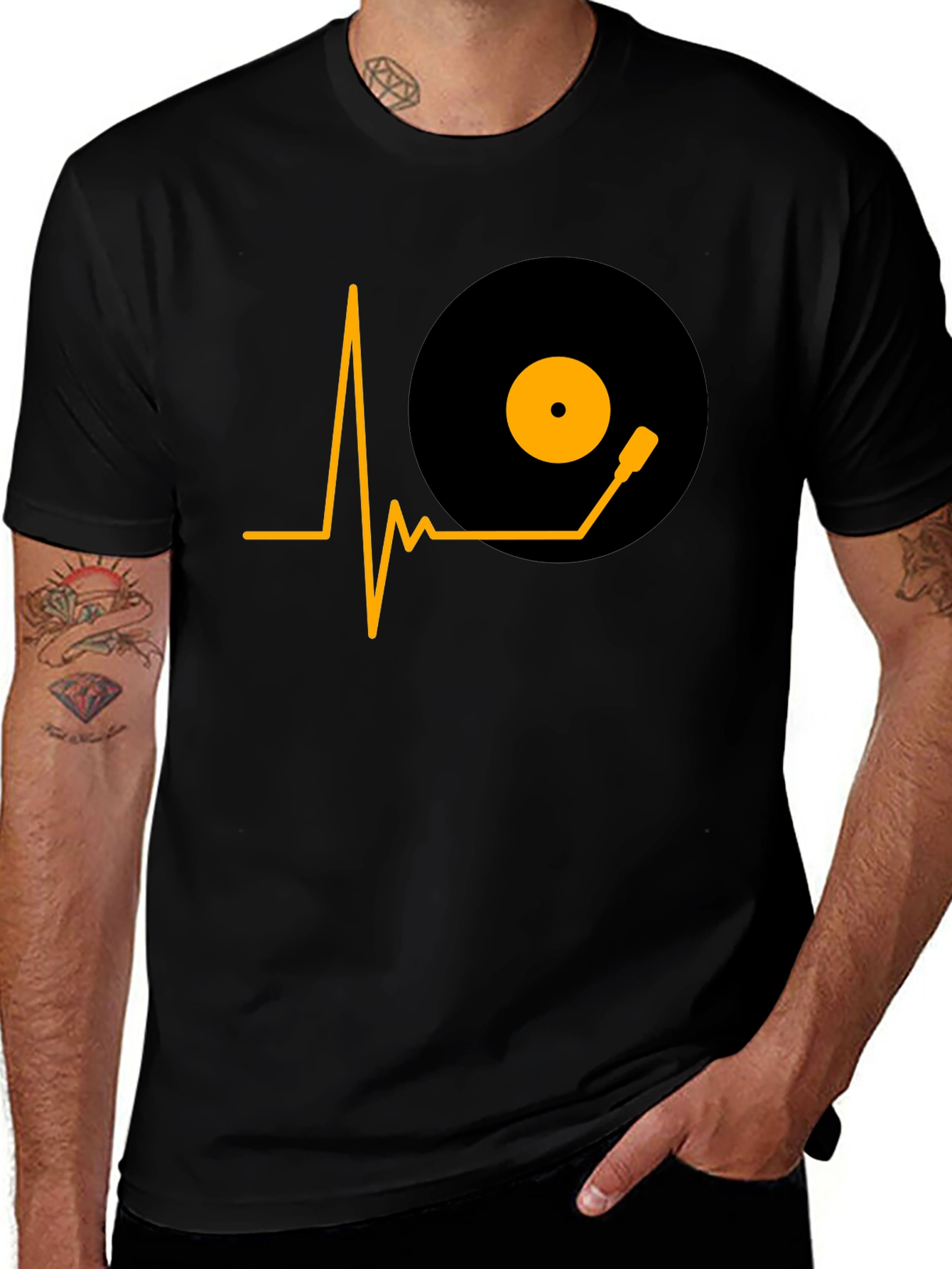 DJ Heartbeat Graphic Tee - Music Lover T-Shirt