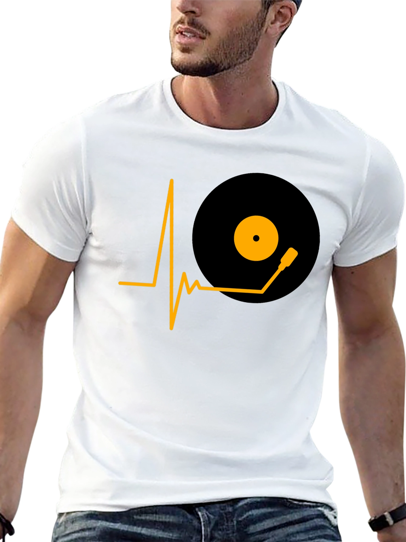 DJ Heartbeat Graphic Tee - Music Lover T-Shirt
