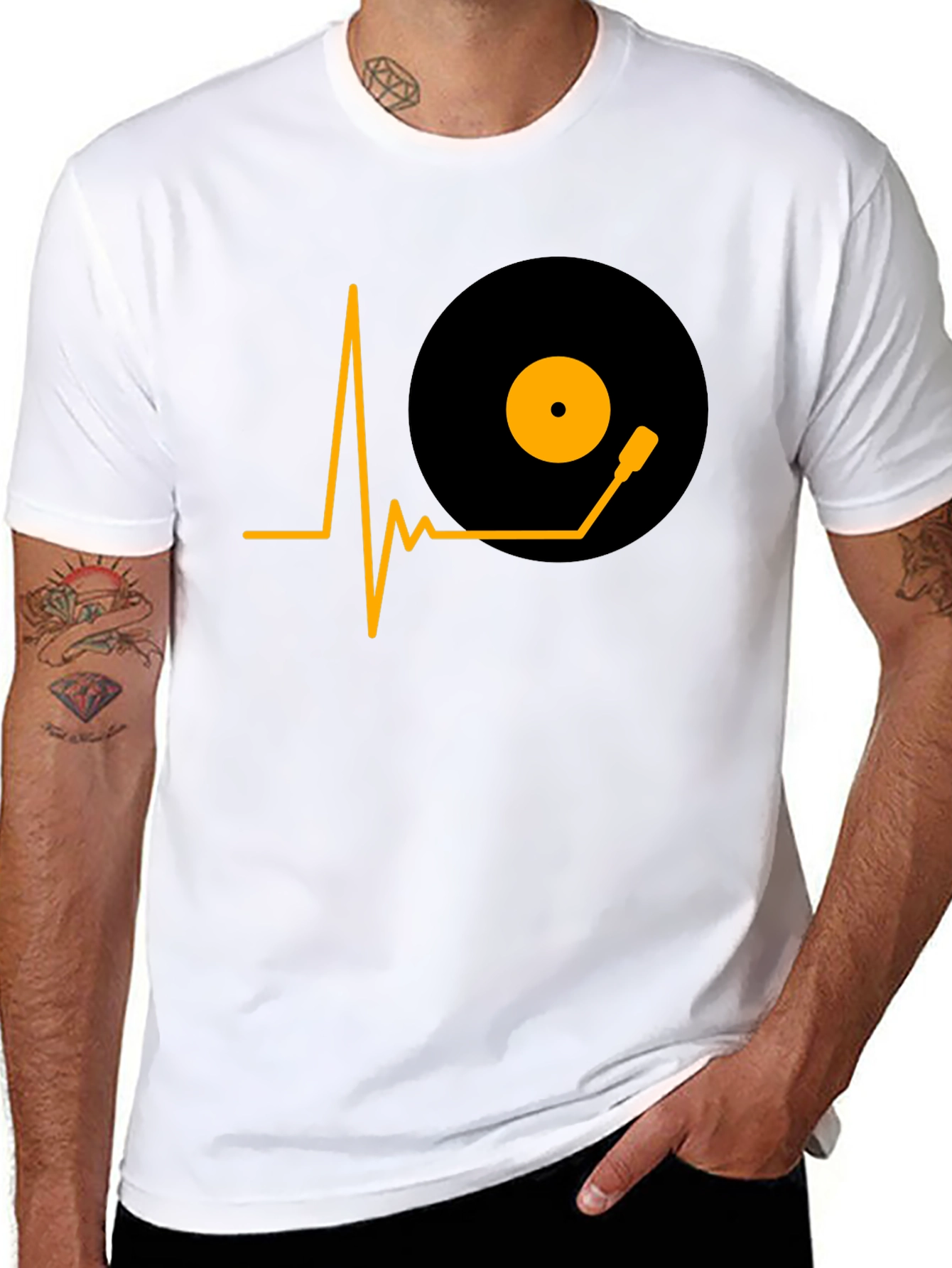 DJ Heartbeat Graphic Tee - Music Lover T-Shirt