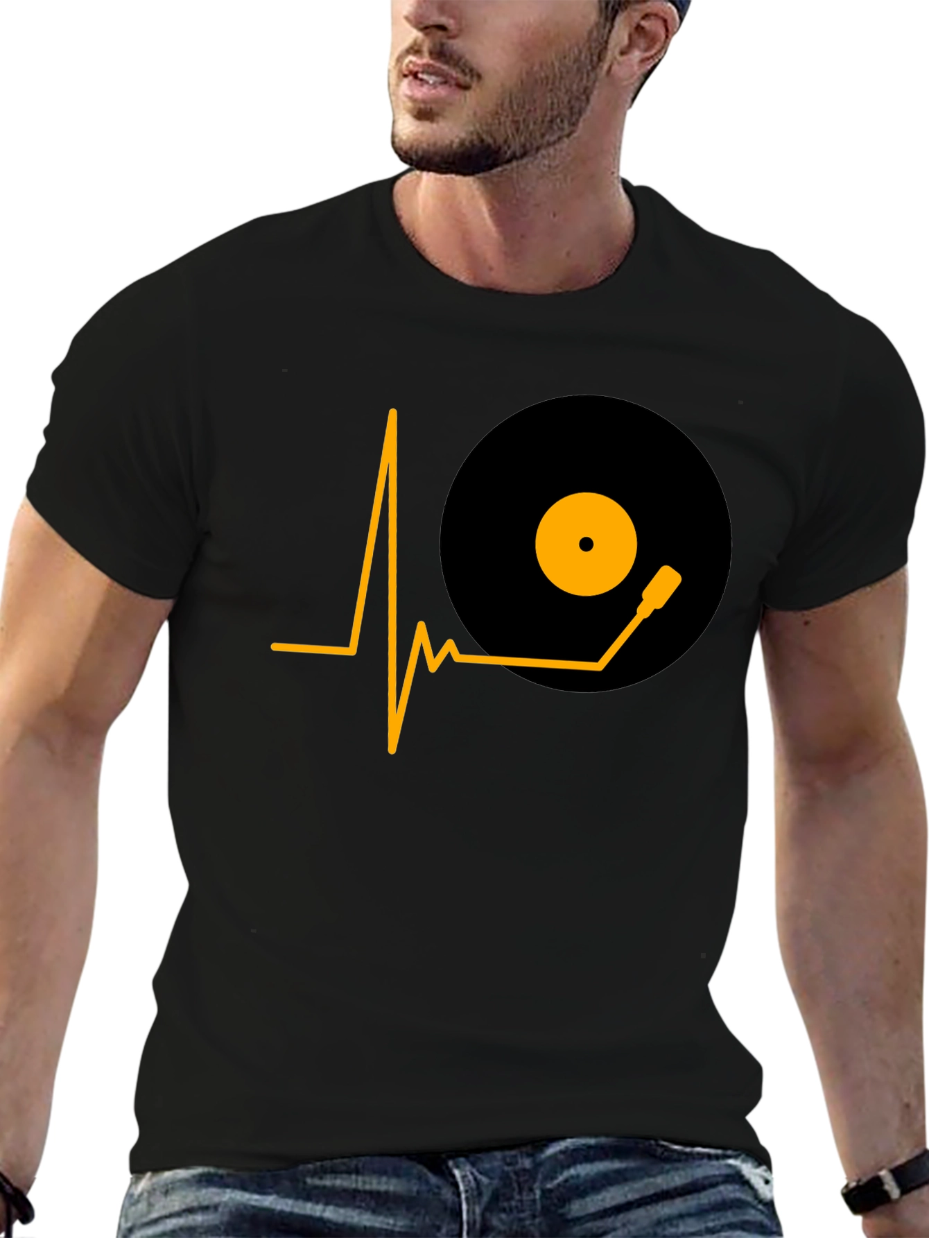 DJ Heartbeat Graphic Tee - Music Lover T-Shirt