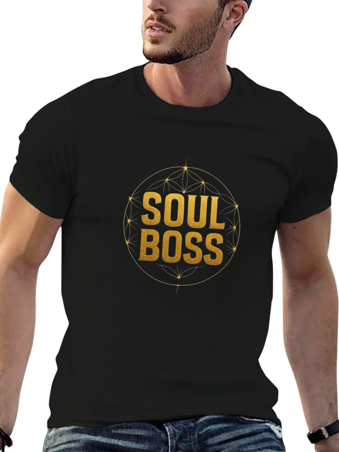 Soul Boss Graphic T-Shirt - Gold Design