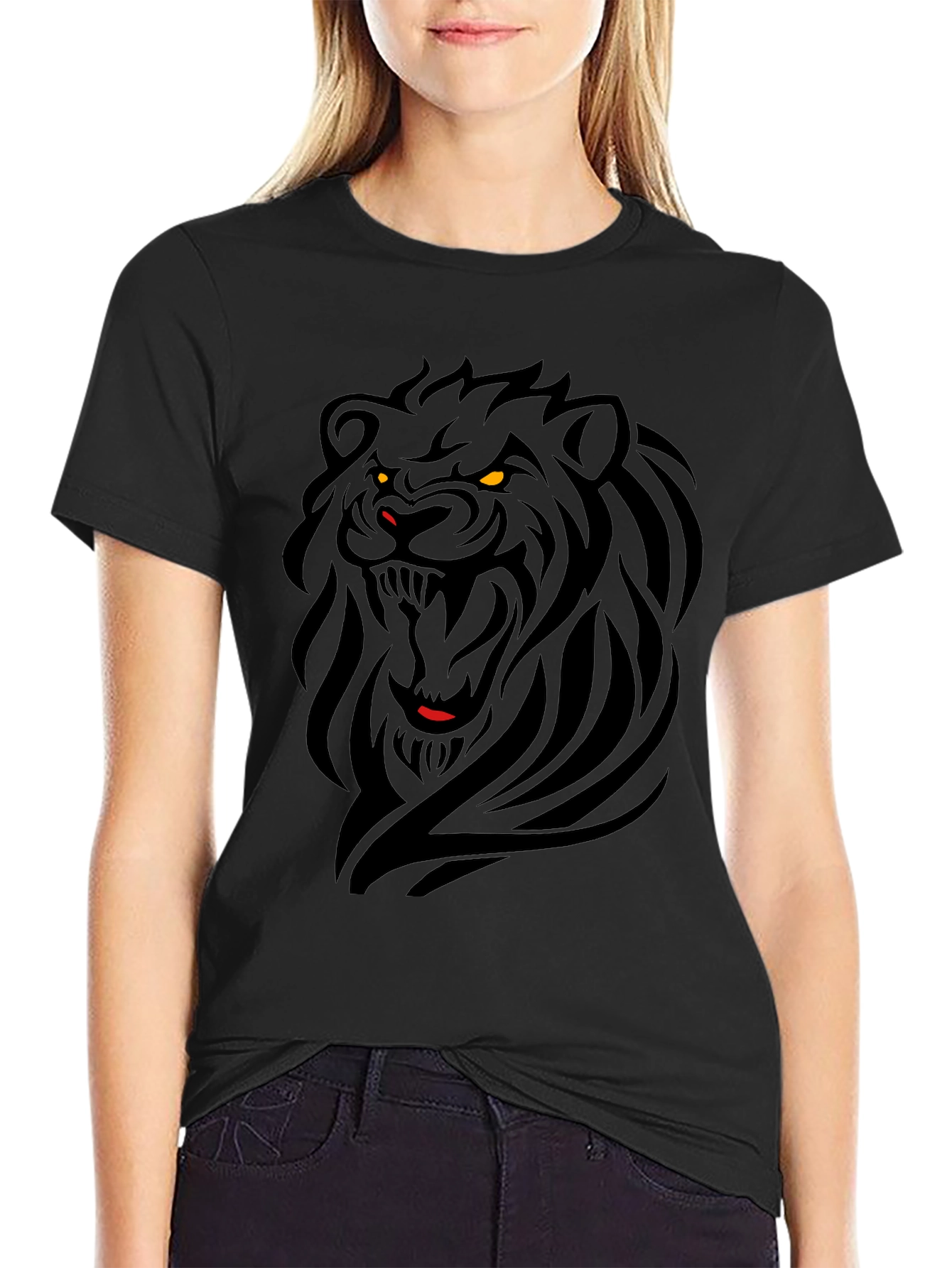 Black Lion Graphic Tee - Fierce Style