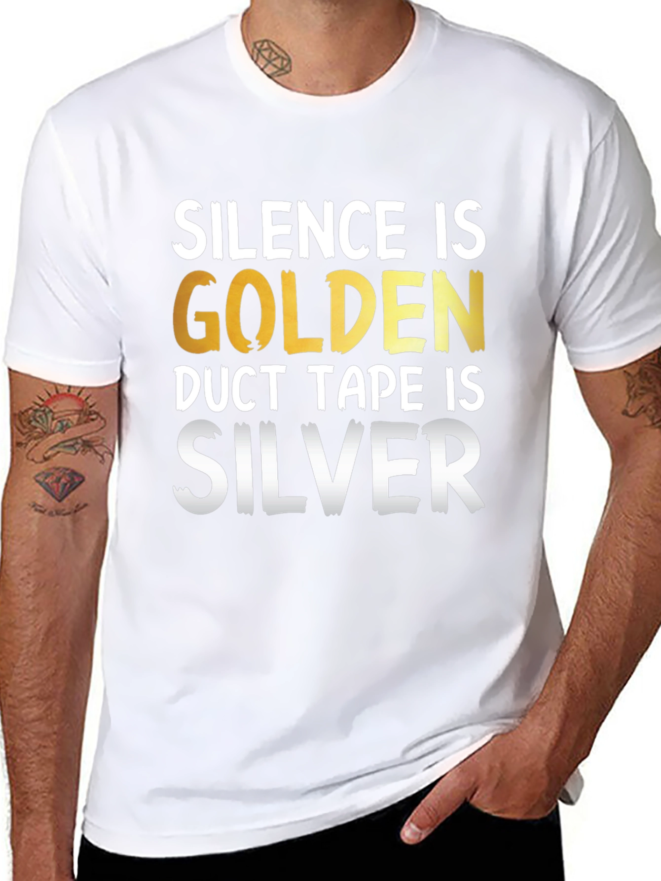 Silence is Golden Duct Tape is Silver Funny T-Shirt