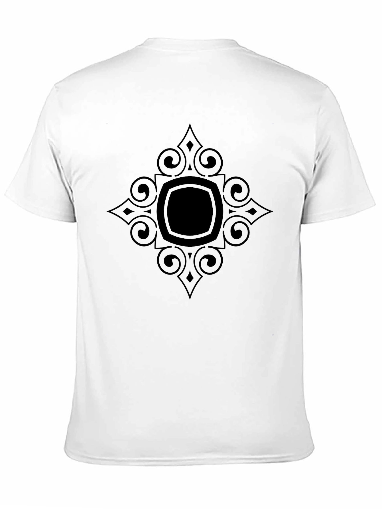 Stylish Black Tee with Geometric Graphic