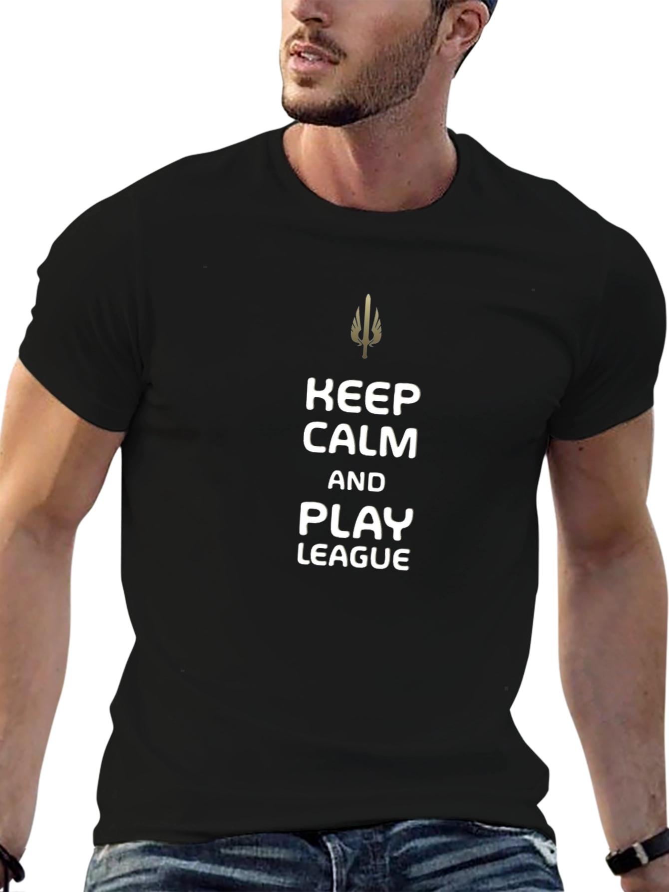 Keep Calm and Play League Black T-Shirt