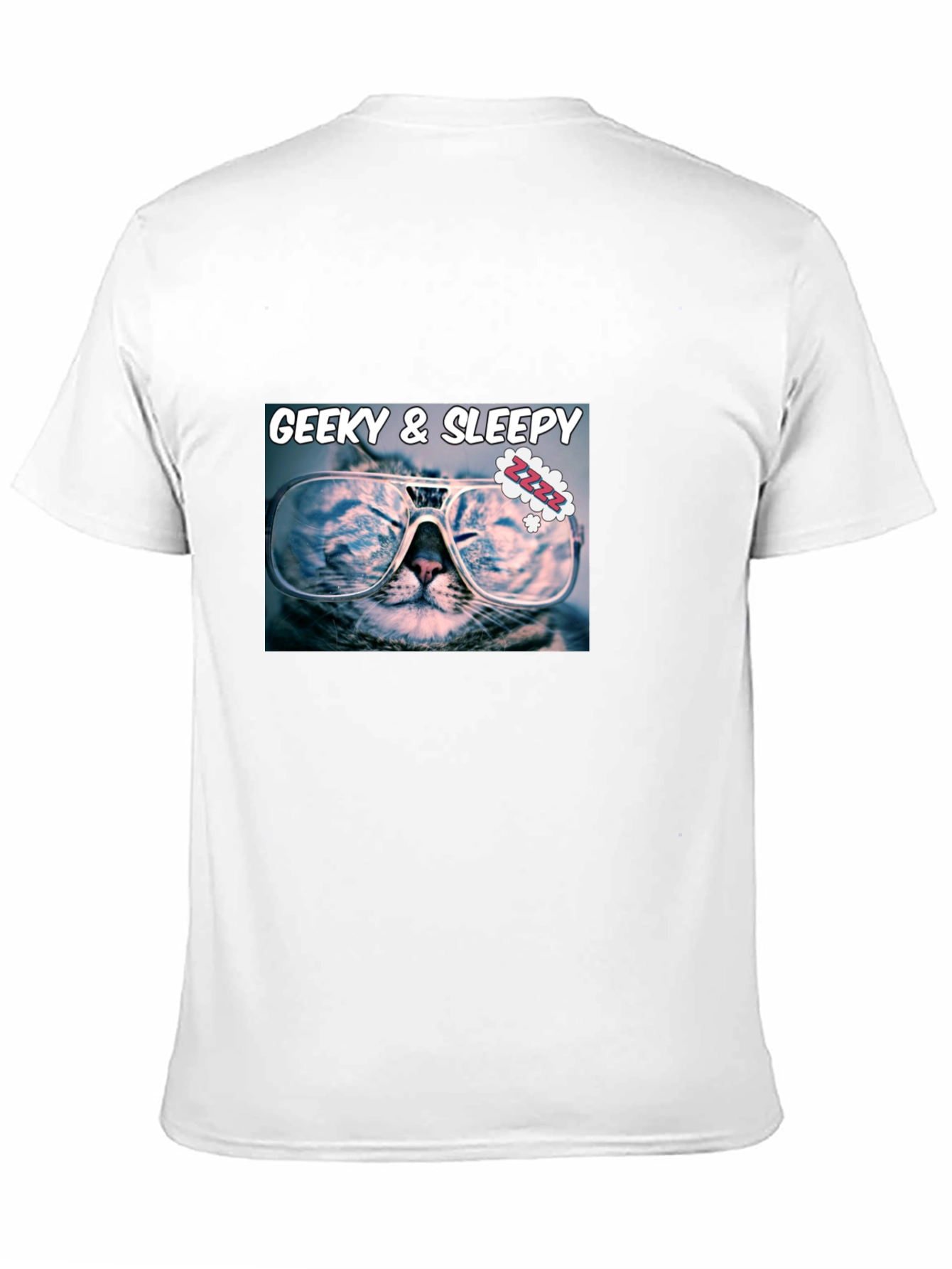 Geeky & Sleepy Cat T-Shirt