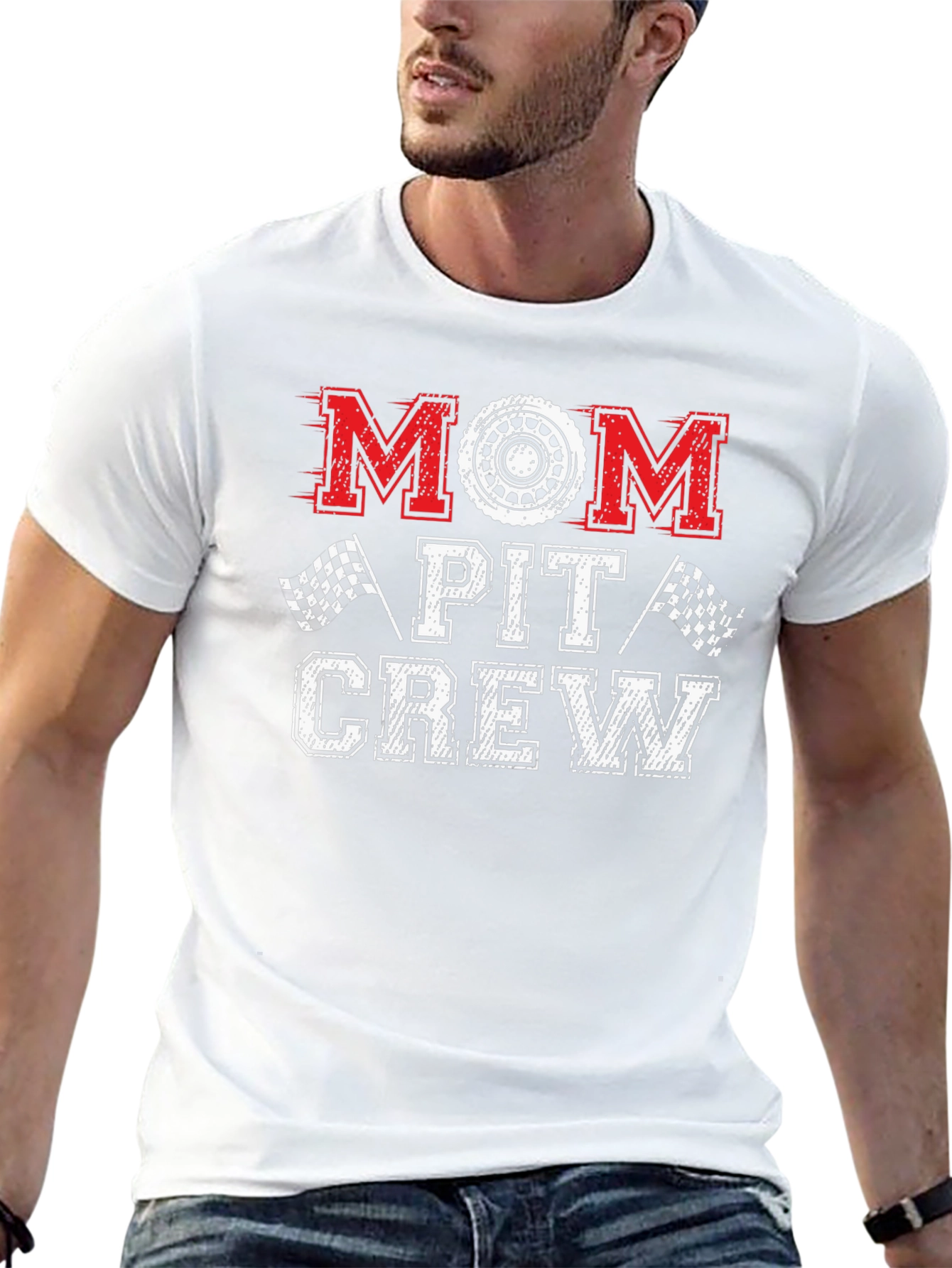 Mom Pit Crew Graphic T-Shirt