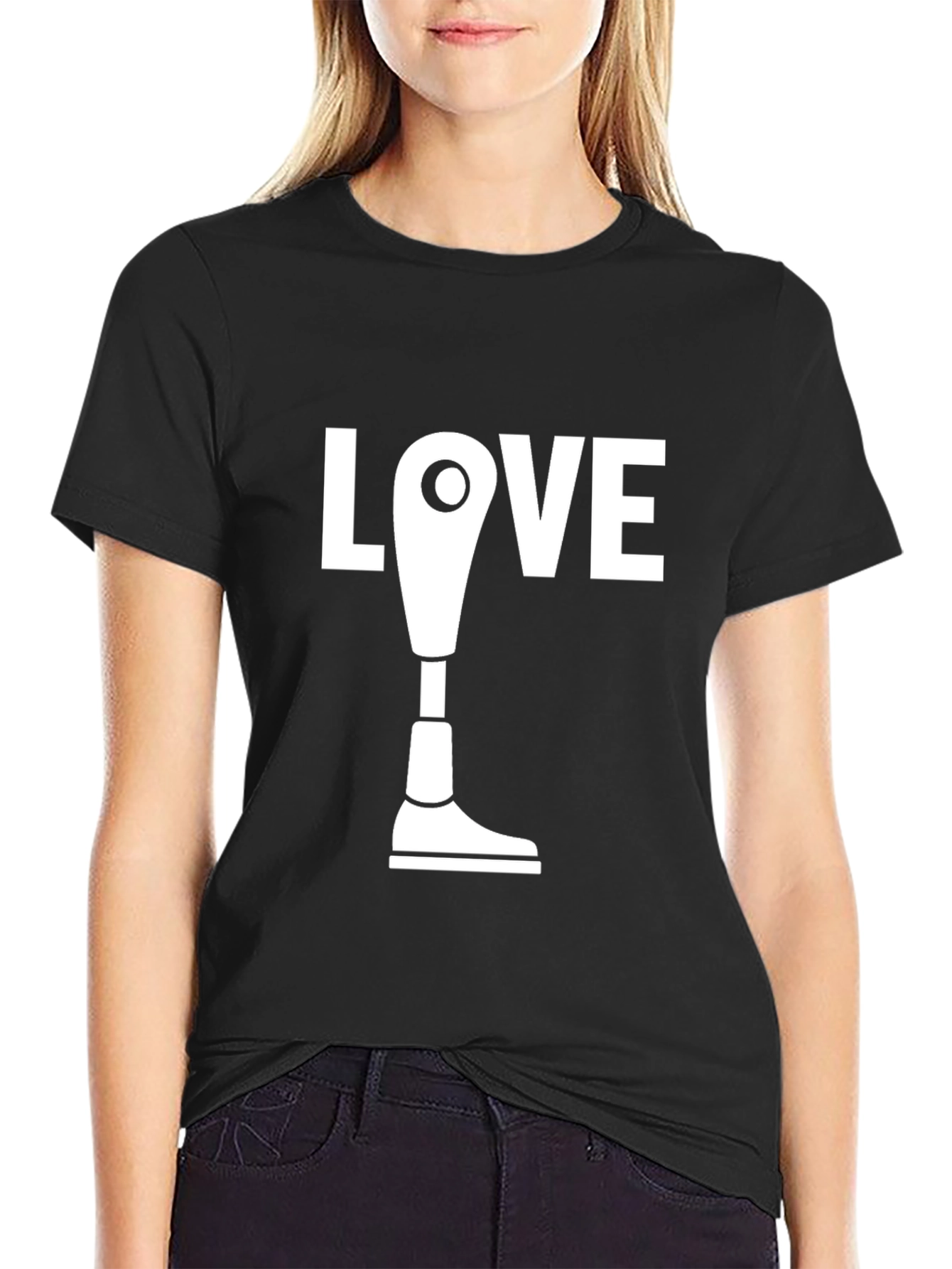 Love Amputee Graphic Tee - Black T-Shirt