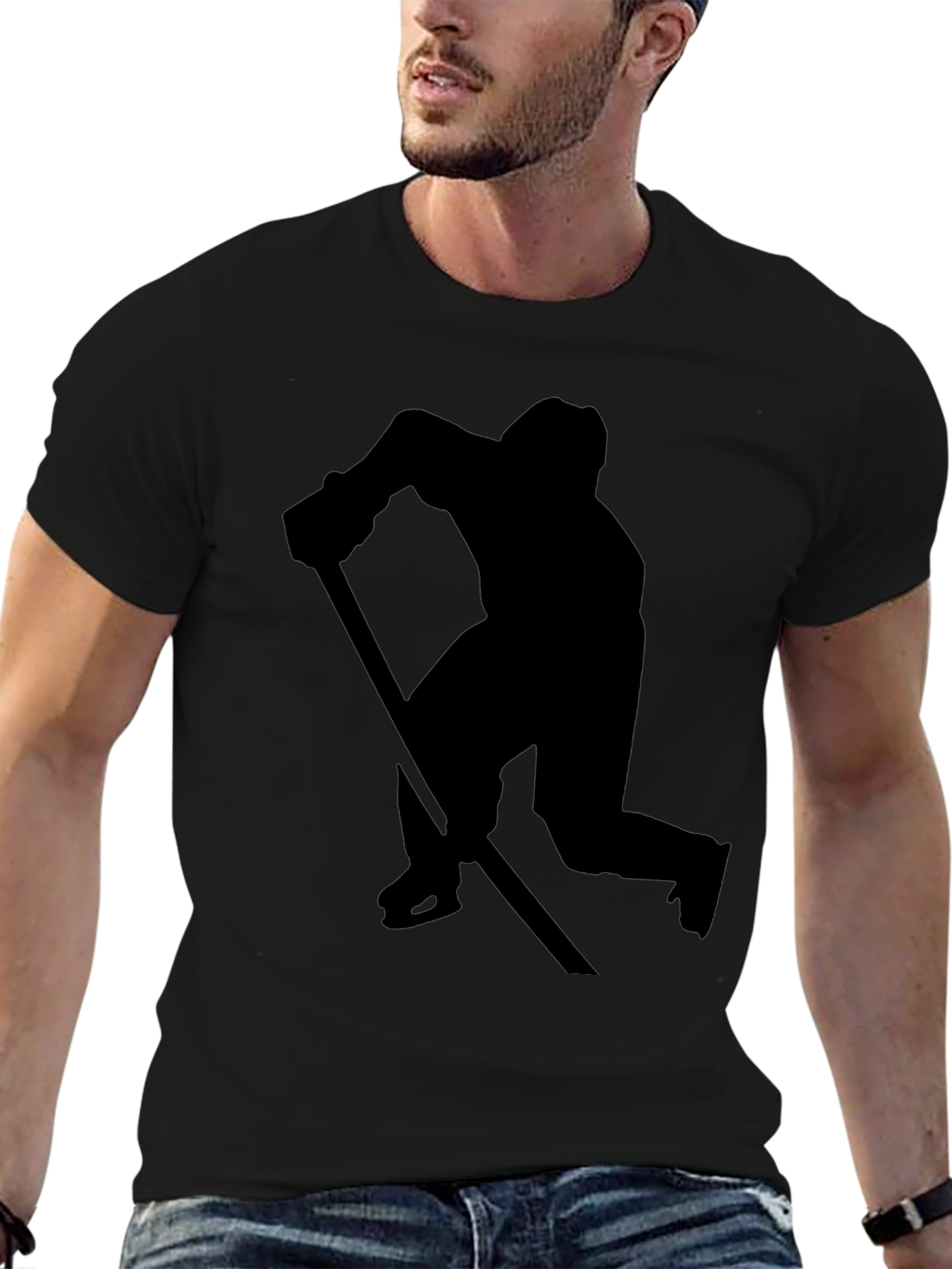 Hockey Player Graphic T-Shirt