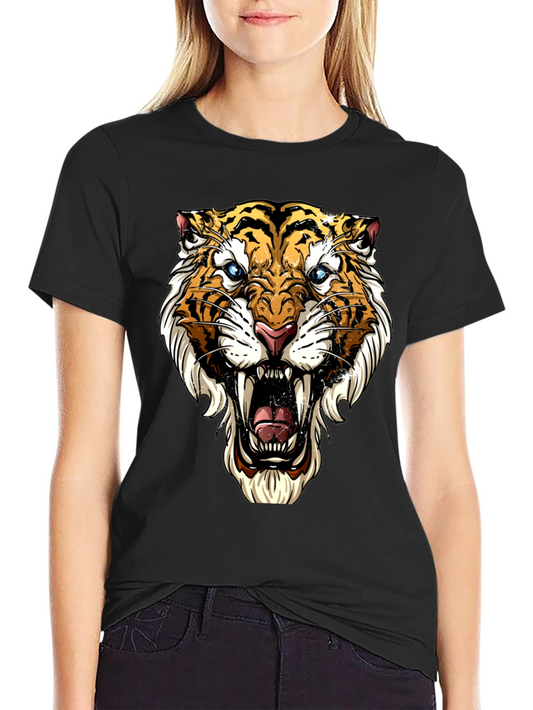 Roaring Tiger Graphic Tee - Bold Black T-Shirt