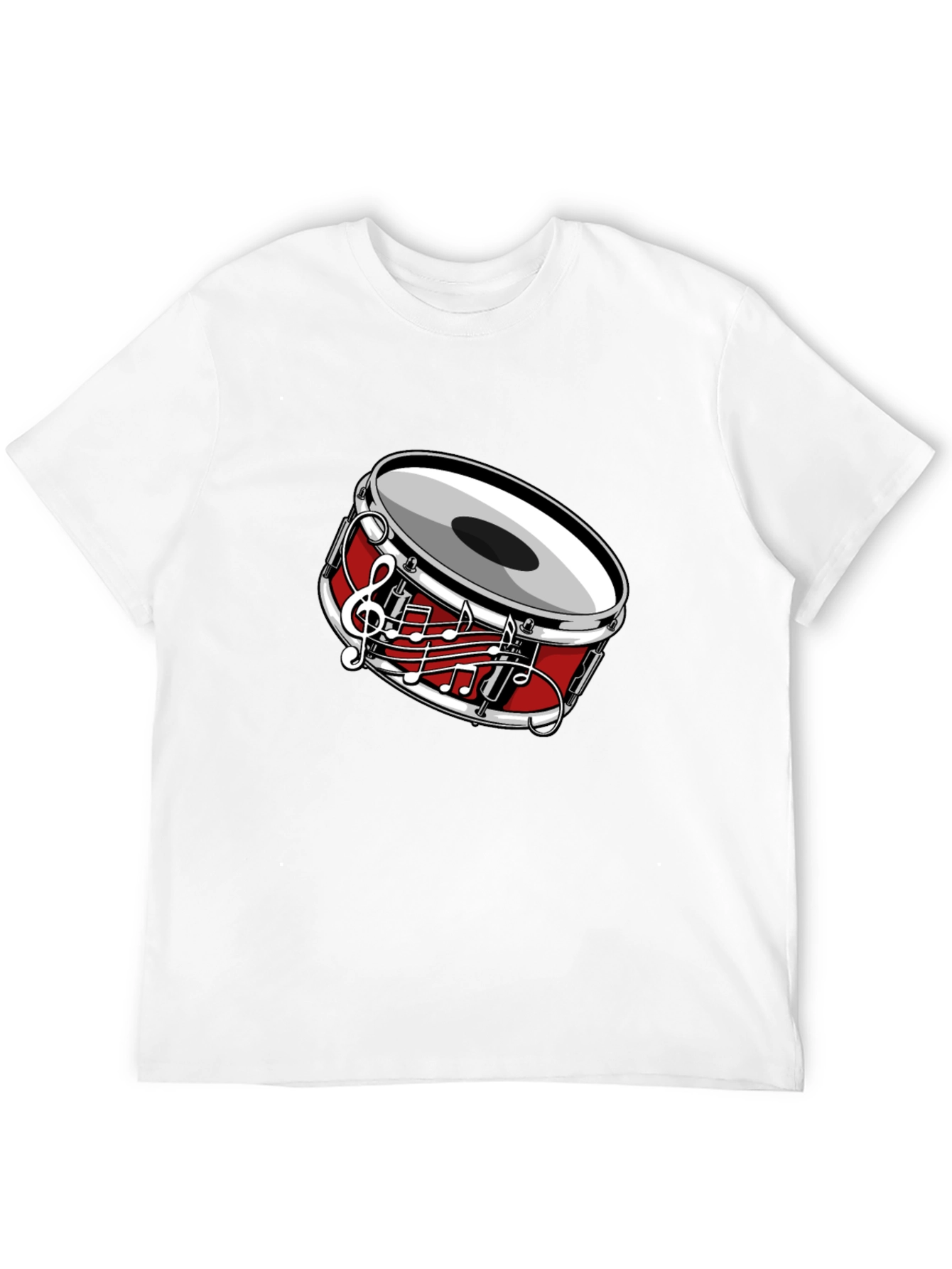 Musical Drum Graphic T-Shirt - Black