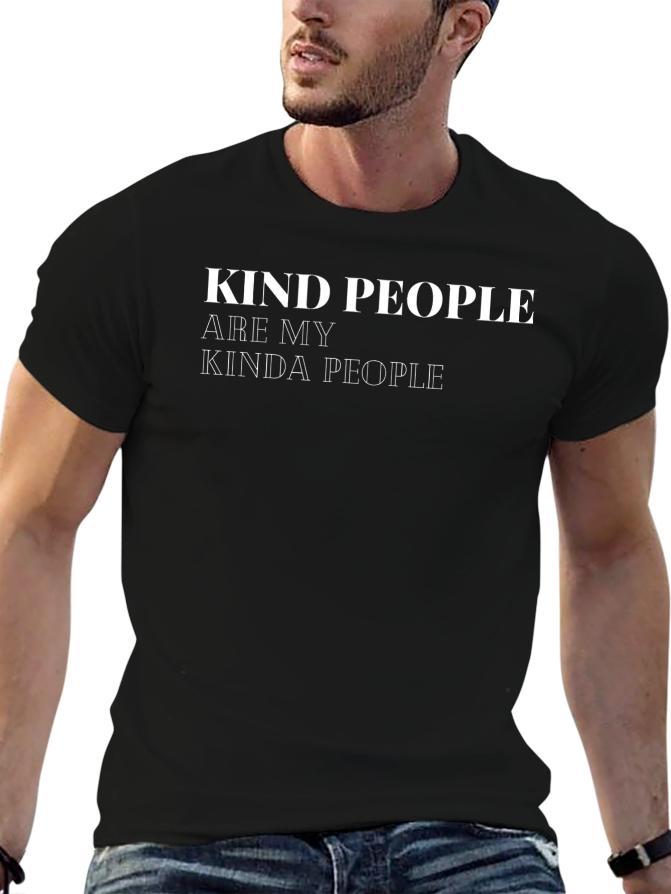 Kind People T-Shirt - Black Graphic Tee