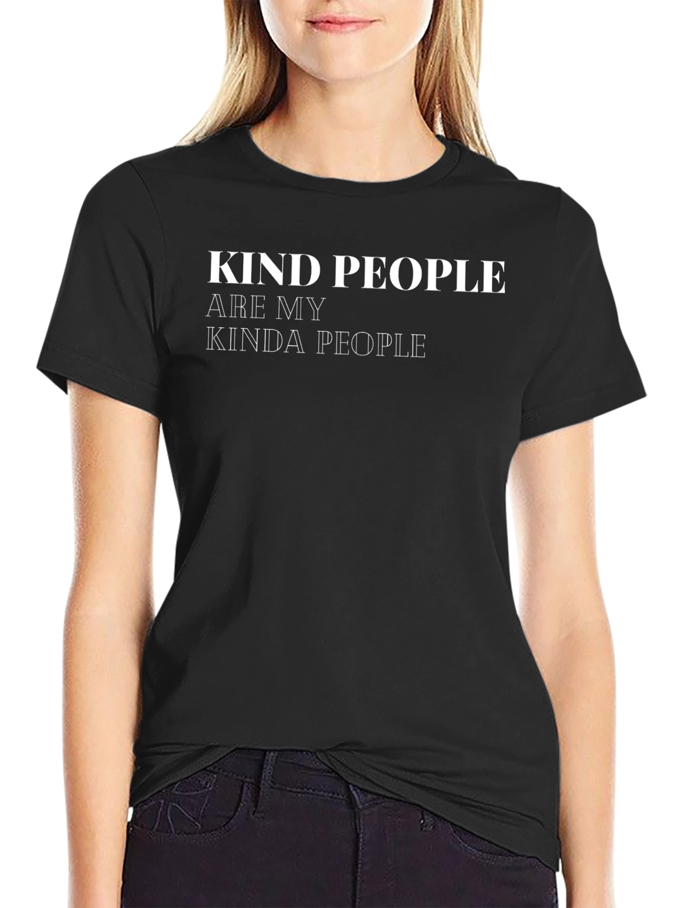 Kind People T-Shirt - Black Graphic Tee