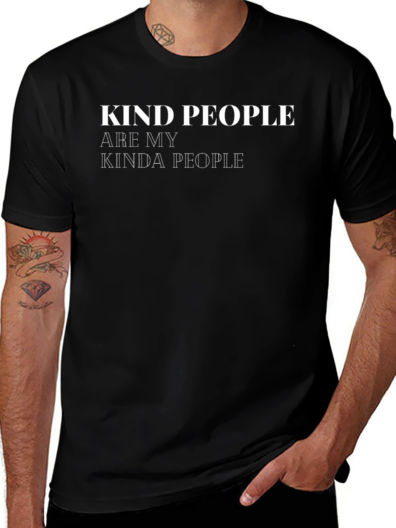 Kind People T-Shirt - Black Graphic Tee