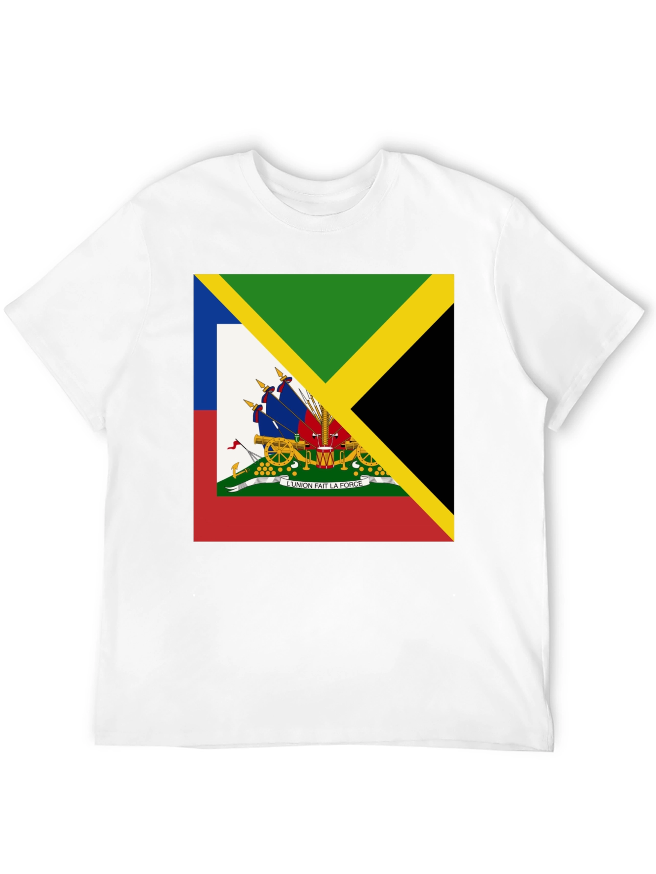 Haiti Jamaica Flag Graphic T-Shirt