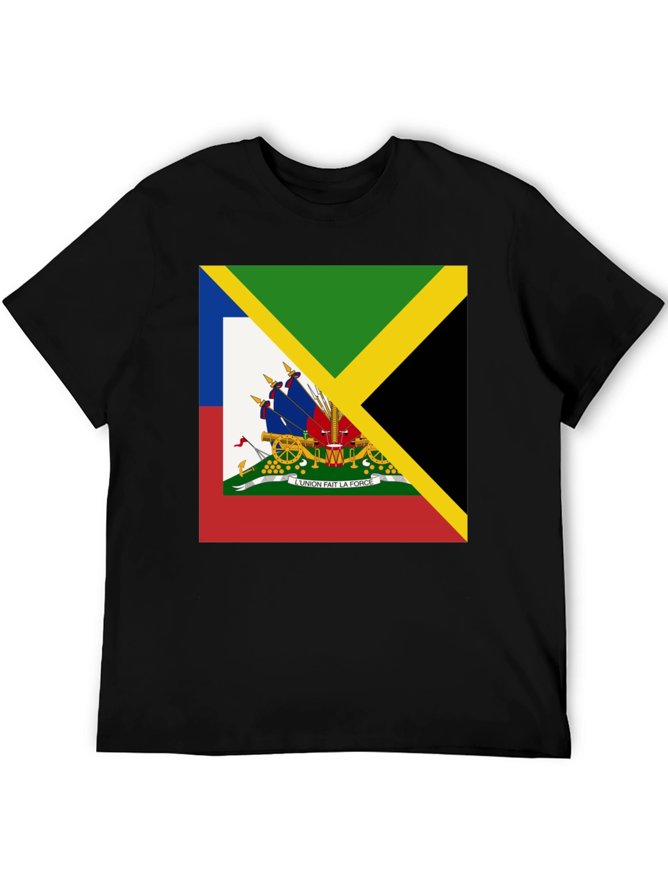 Haiti Jamaica Flag Graphic T-Shirt
