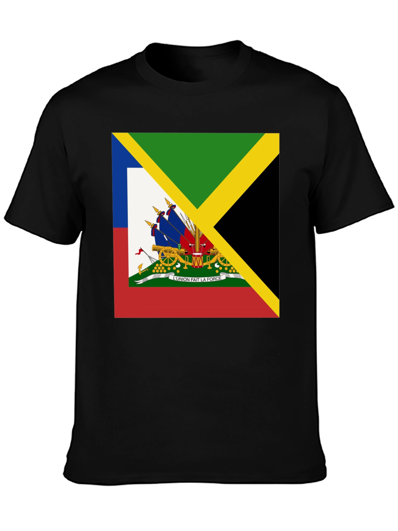 Haiti Jamaica Flag Graphic T-Shirt