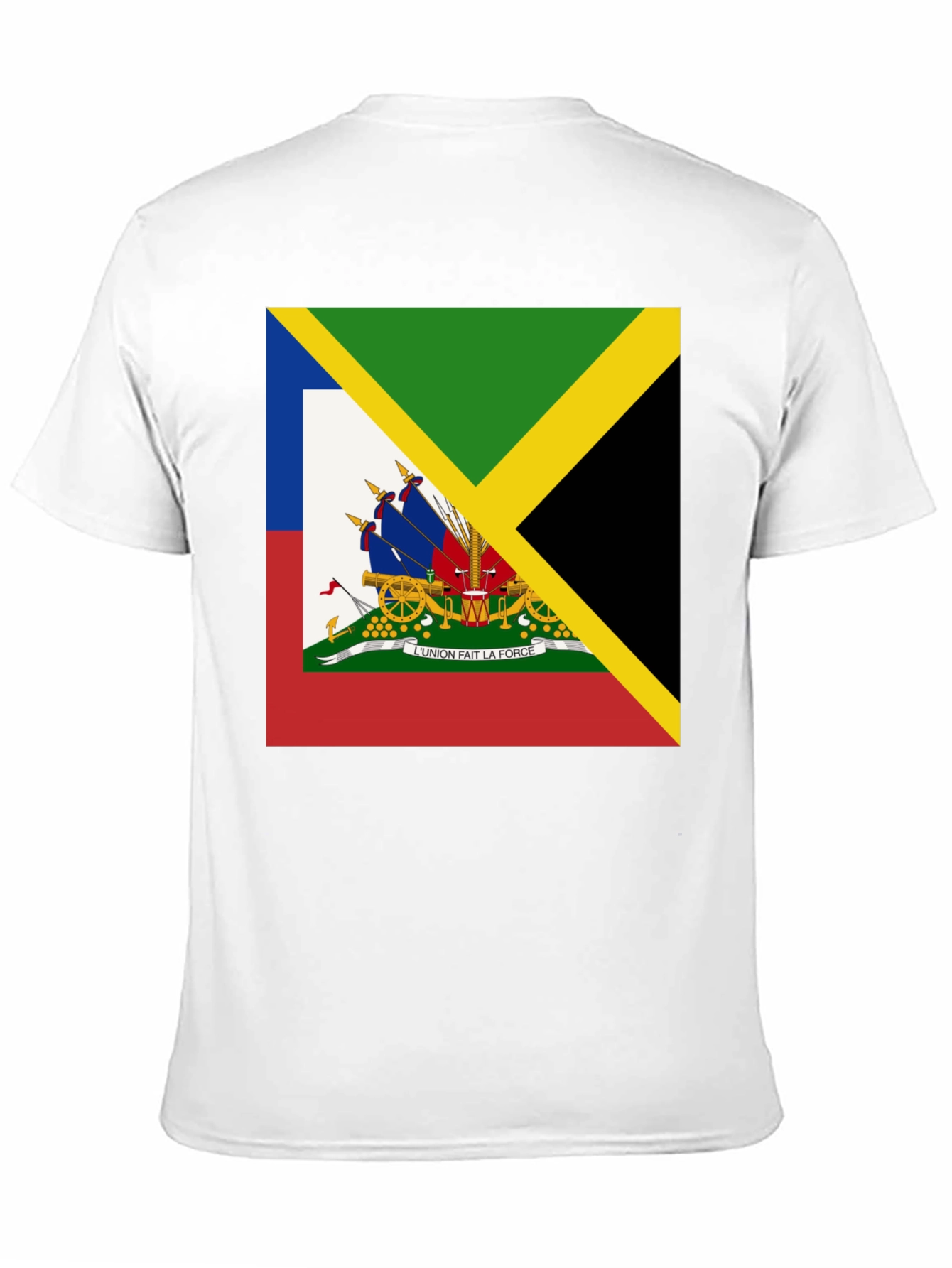 Haiti Jamaica Flag Graphic T-Shirt