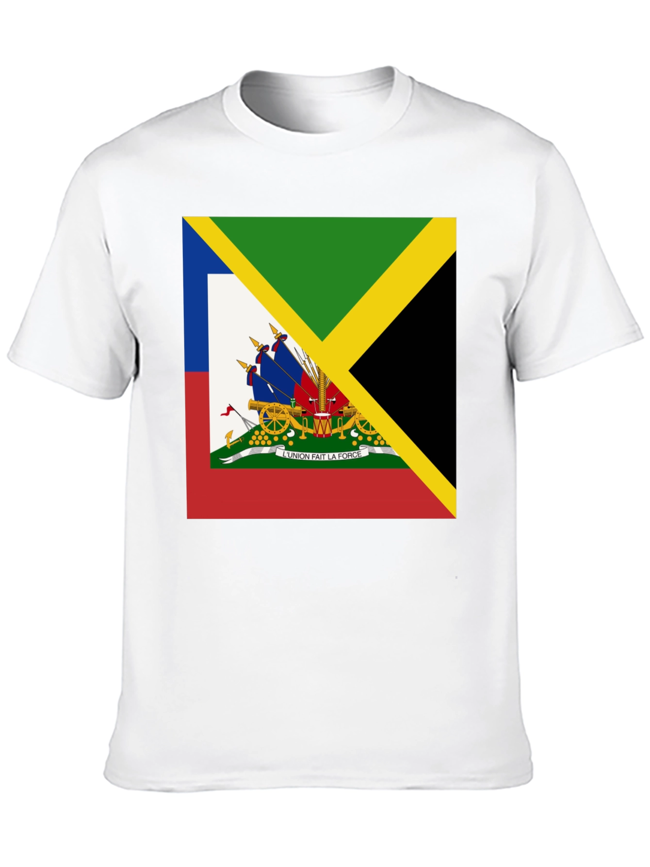Haiti Jamaica Flag Graphic T-Shirt
