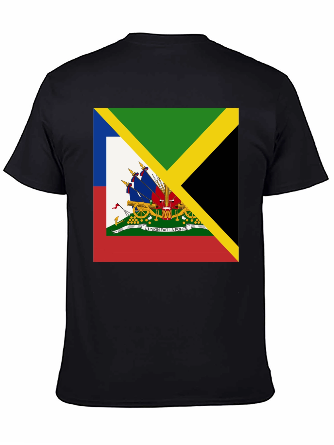 Haiti Jamaica Flag Graphic T-Shirt