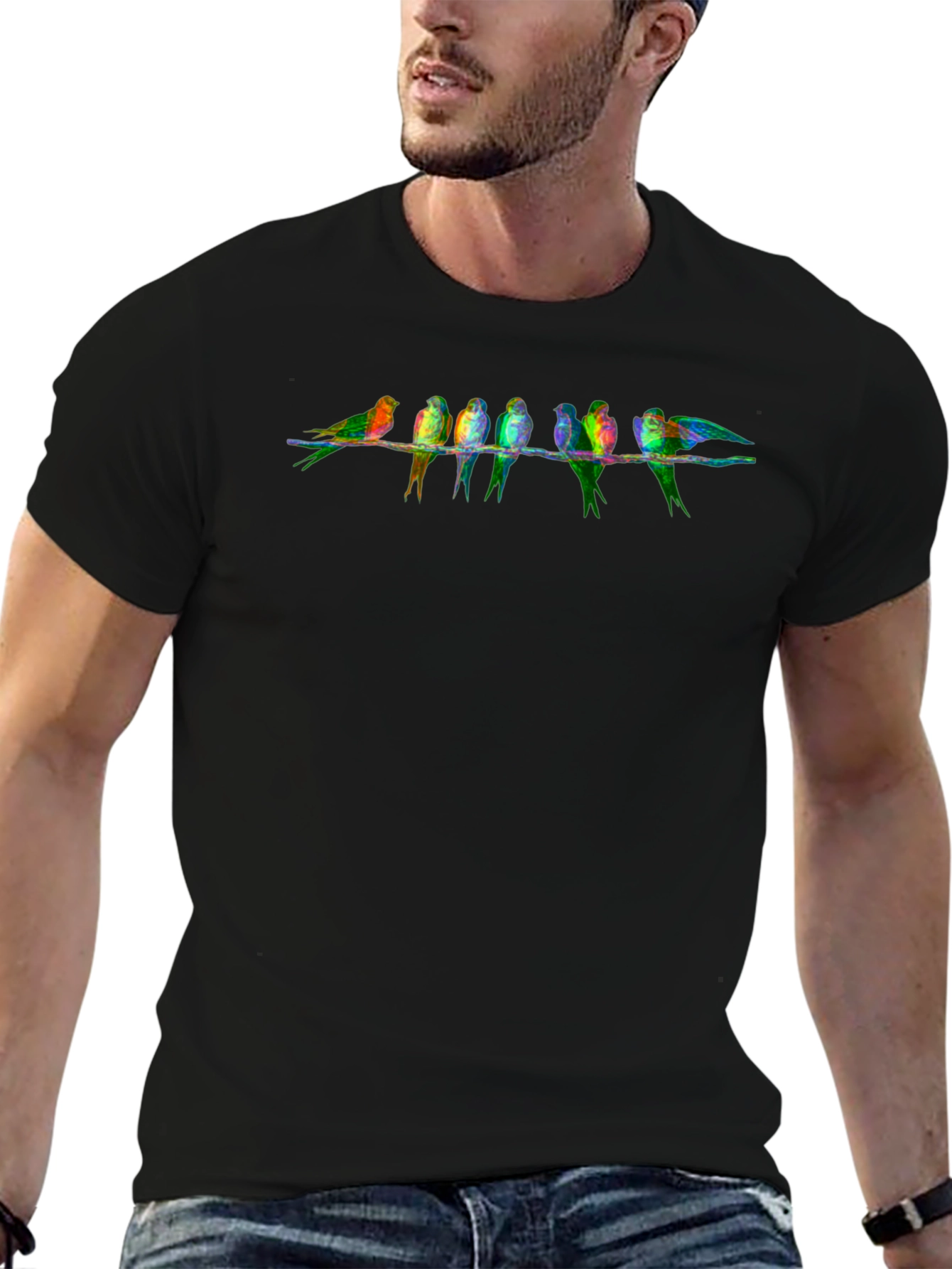 Birds on a Wire Graphic T-Shirt