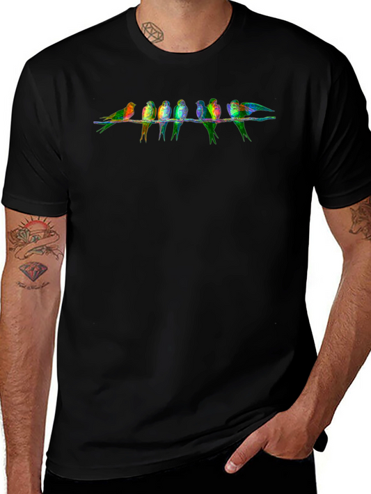 Birds on a Wire Graphic T-Shirt