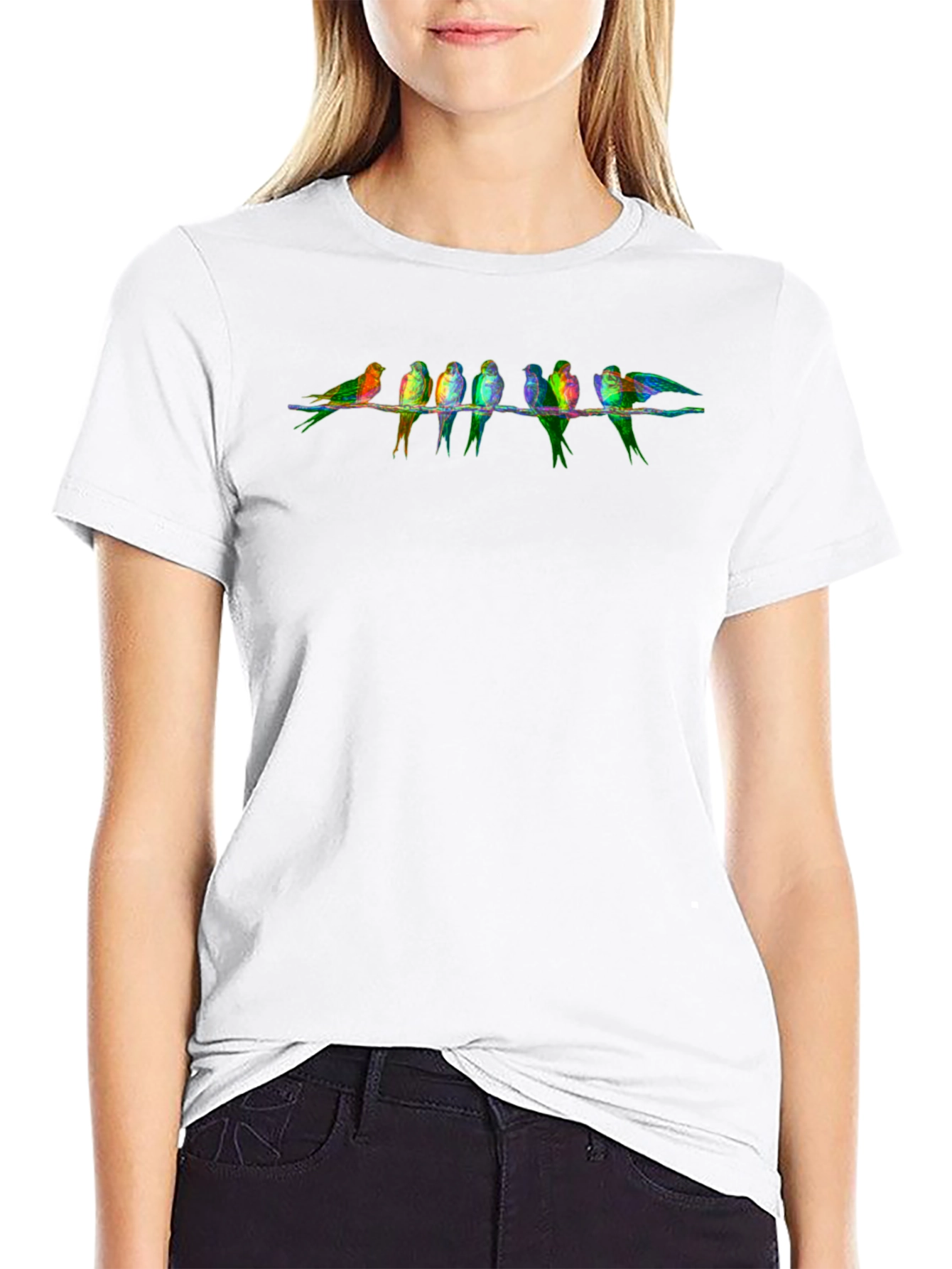 Birds on a Wire Graphic T-Shirt
