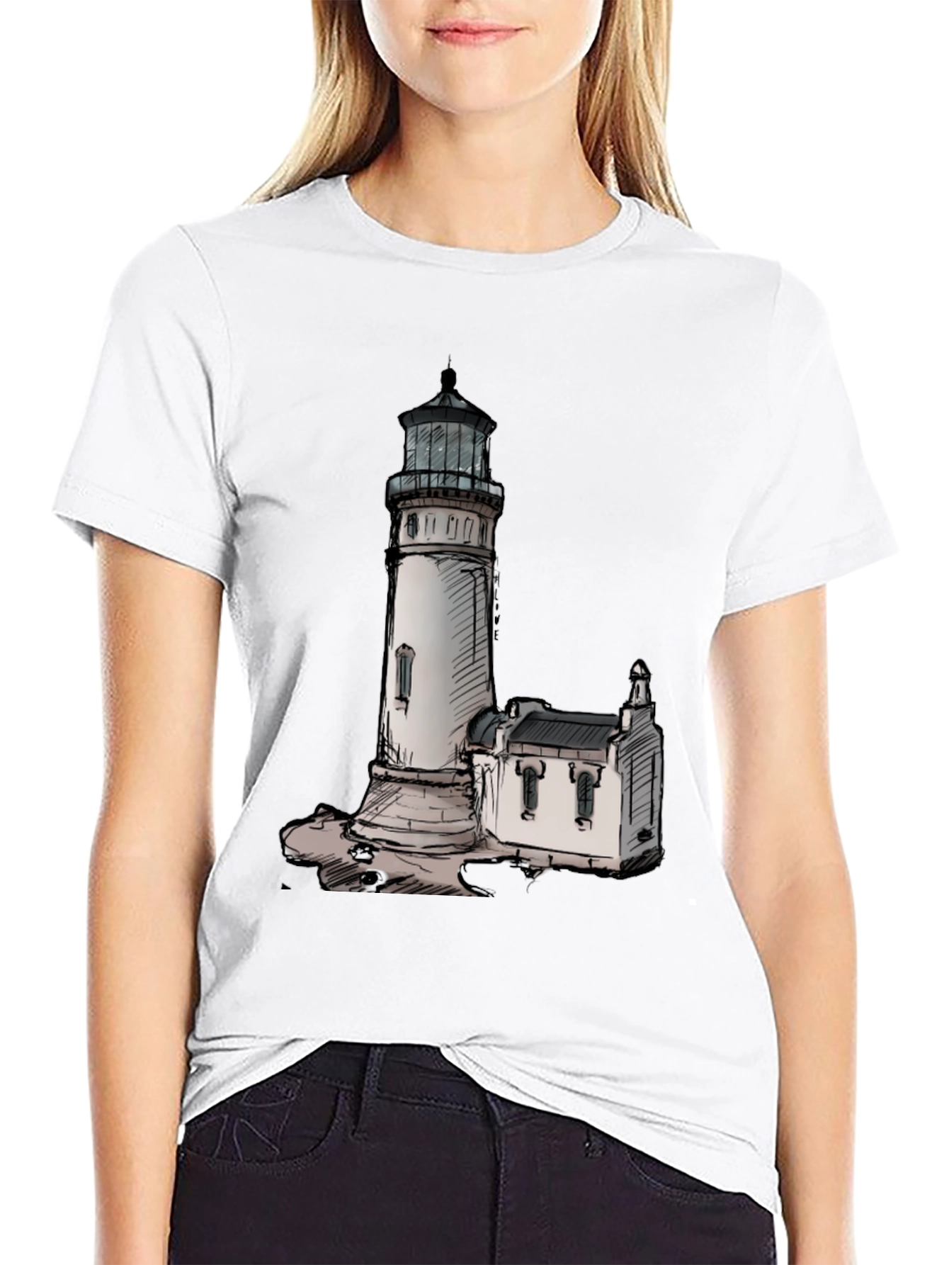 Lighthouse Graphic Tee - Coastal Style
