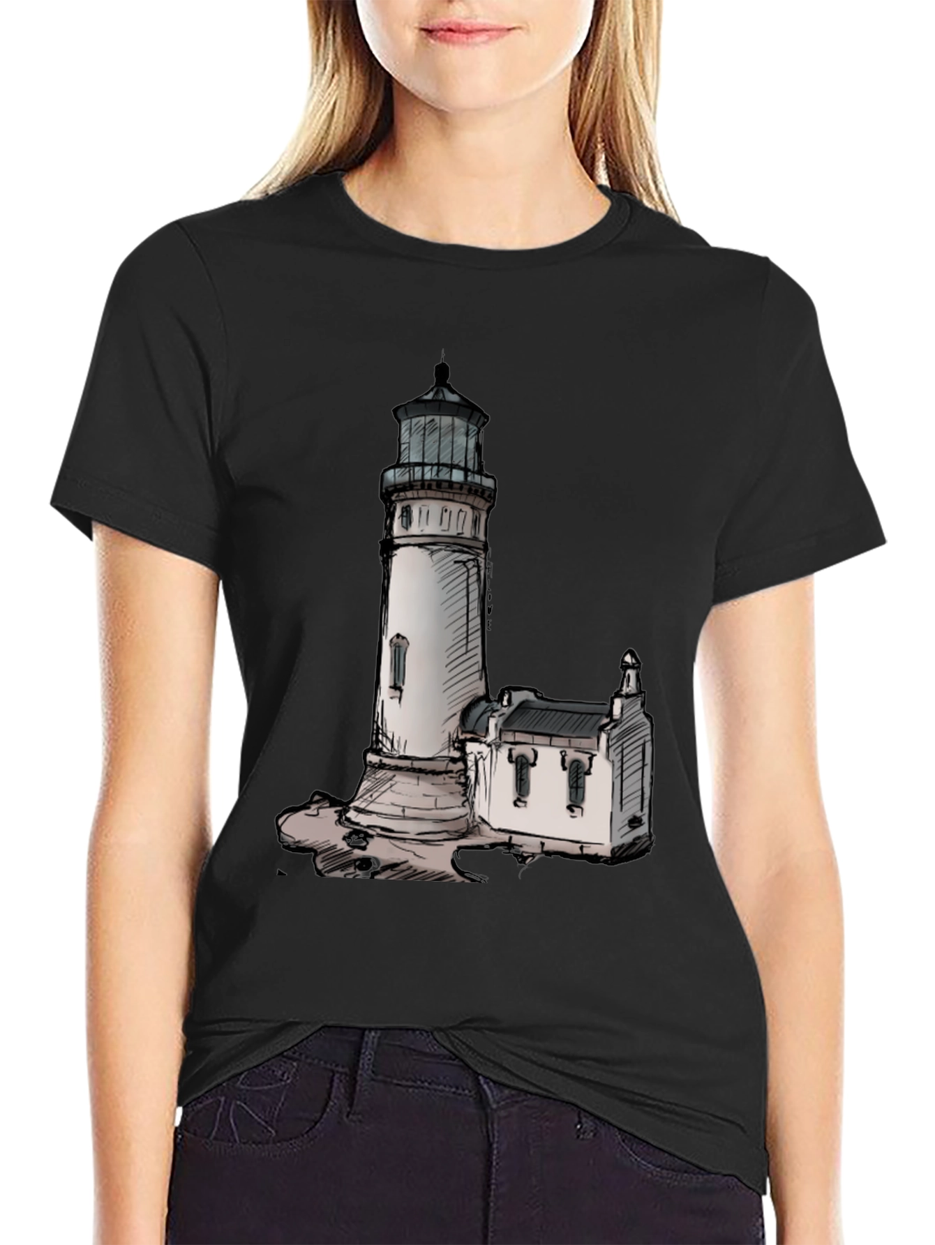 Lighthouse Graphic Tee - Coastal Style