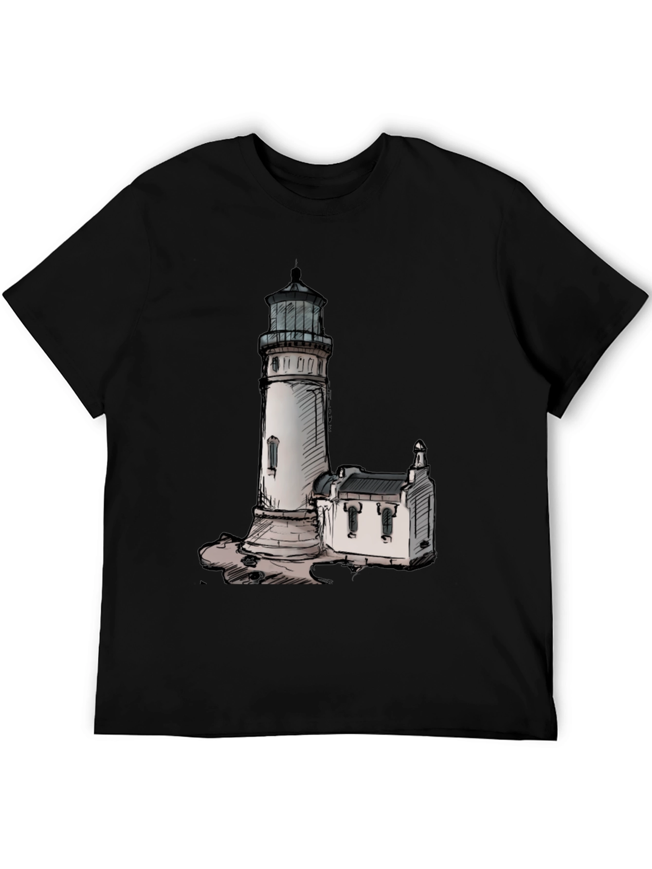 Lighthouse Graphic Tee - Coastal Style