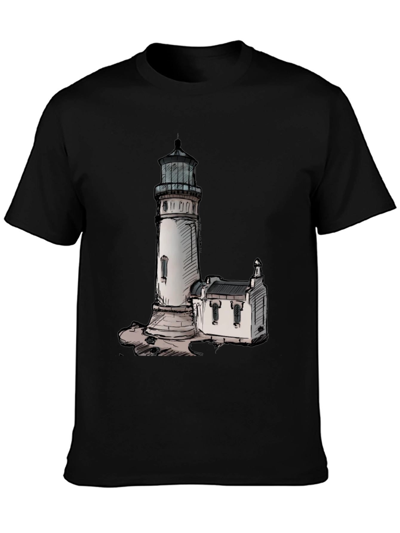 Lighthouse Graphic Tee - Coastal Style