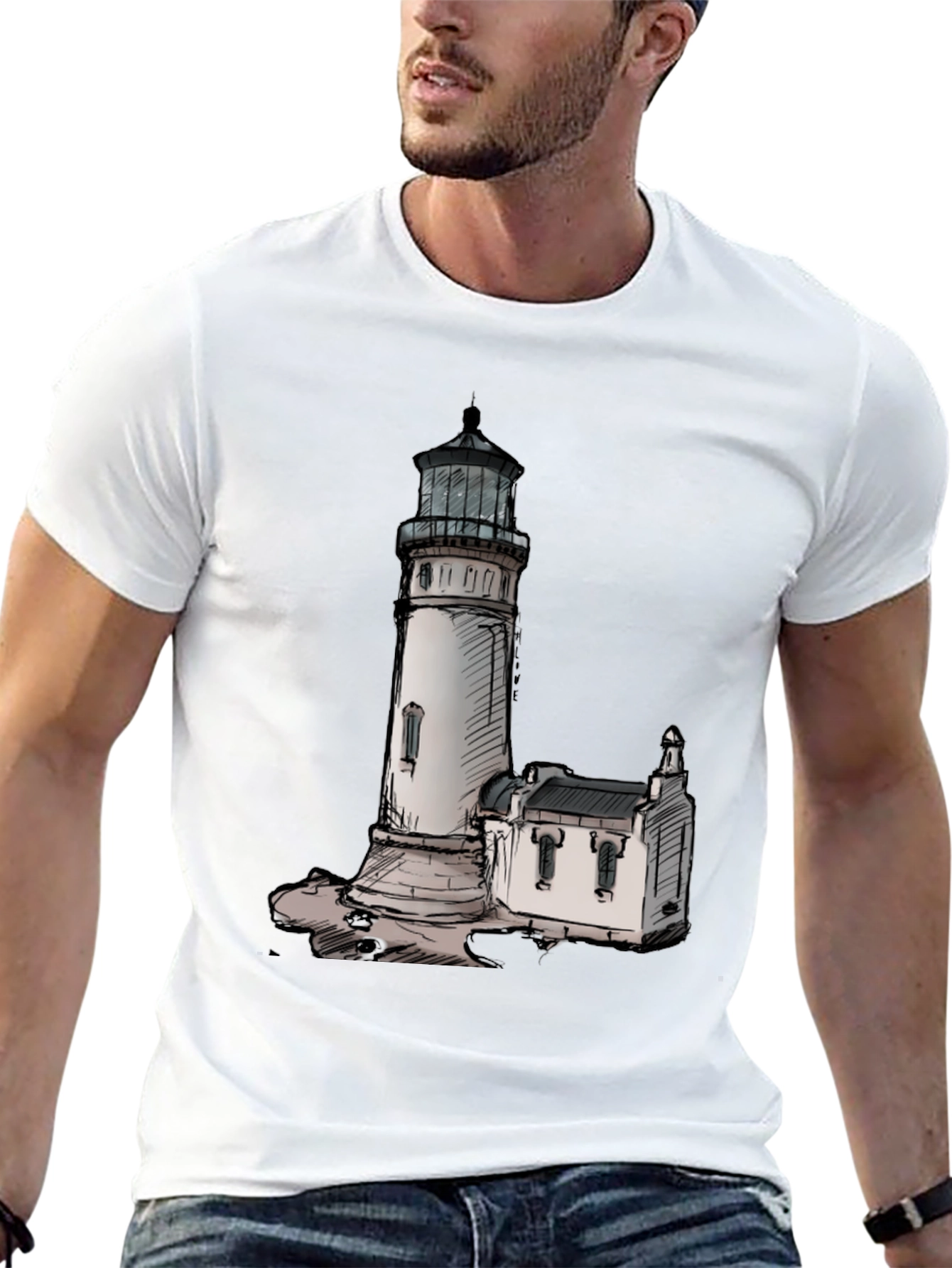 Lighthouse Graphic Tee - Coastal Style