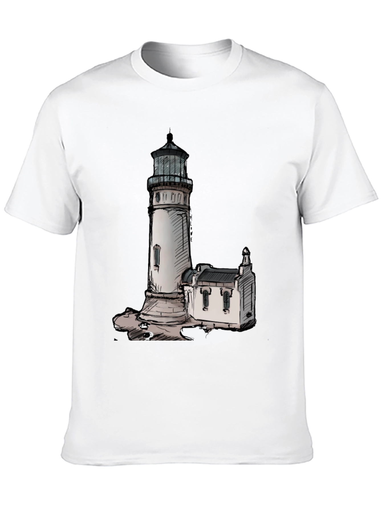 Lighthouse Graphic Tee - Coastal Style