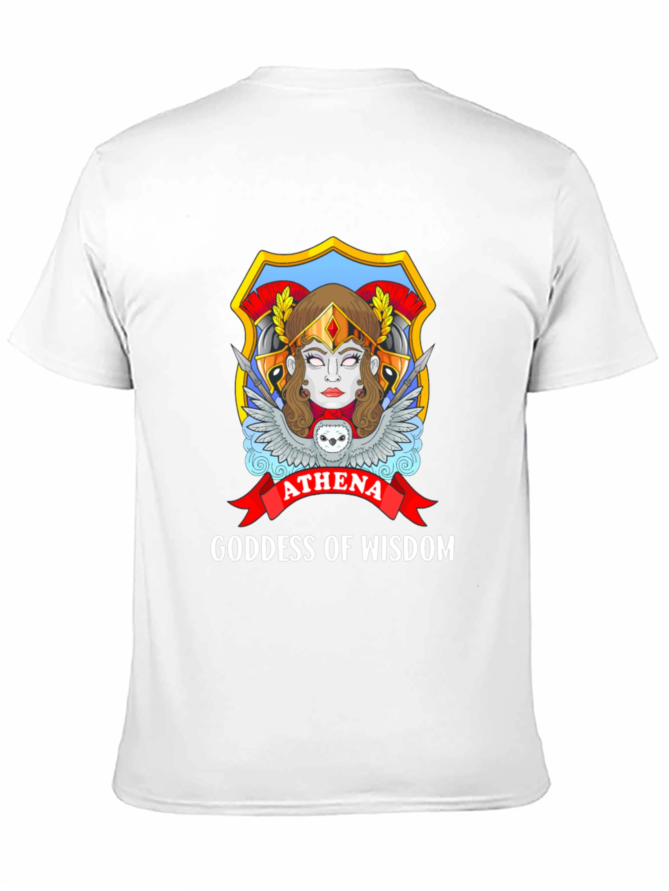 Athena Goddess of Wisdom Black T-Shirt