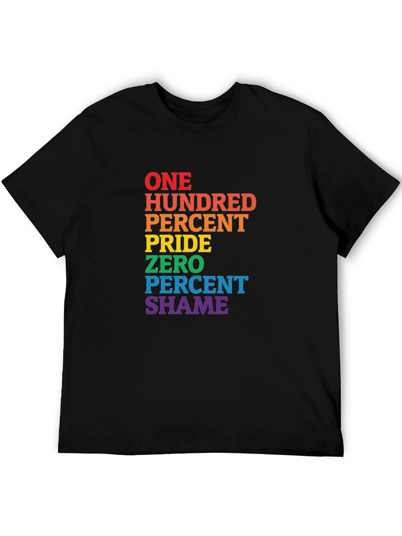 Pride T-Shirt - 100 Percent Pride Zero Percent Shame