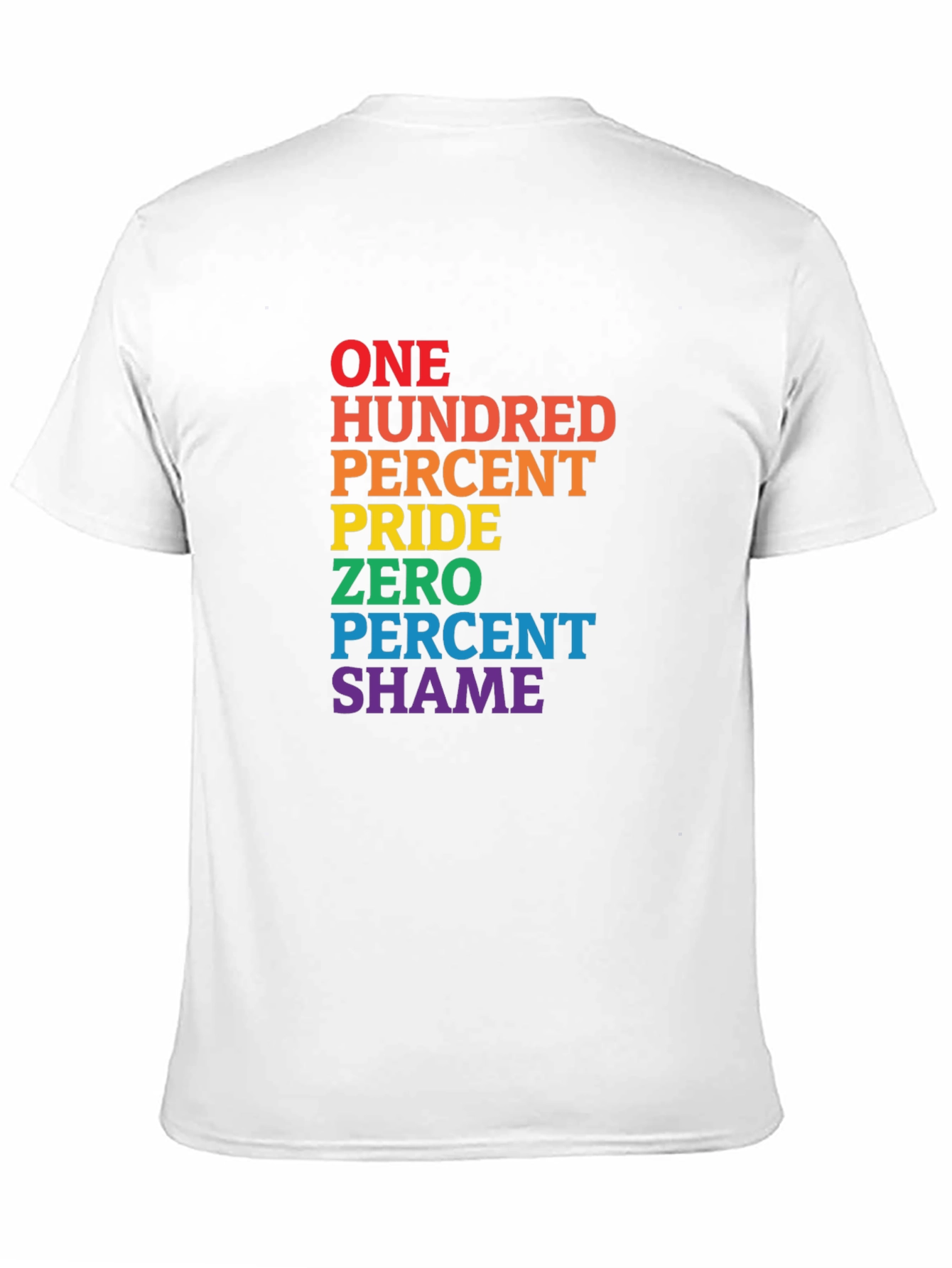 Pride T-Shirt - 100 Percent Pride Zero Percent Shame